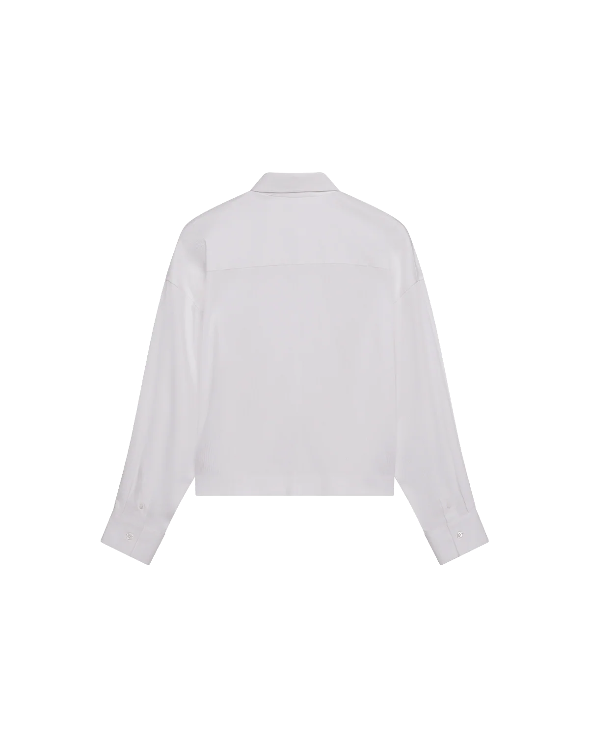 Christy Cropped Shirt - White Rib - Image 9