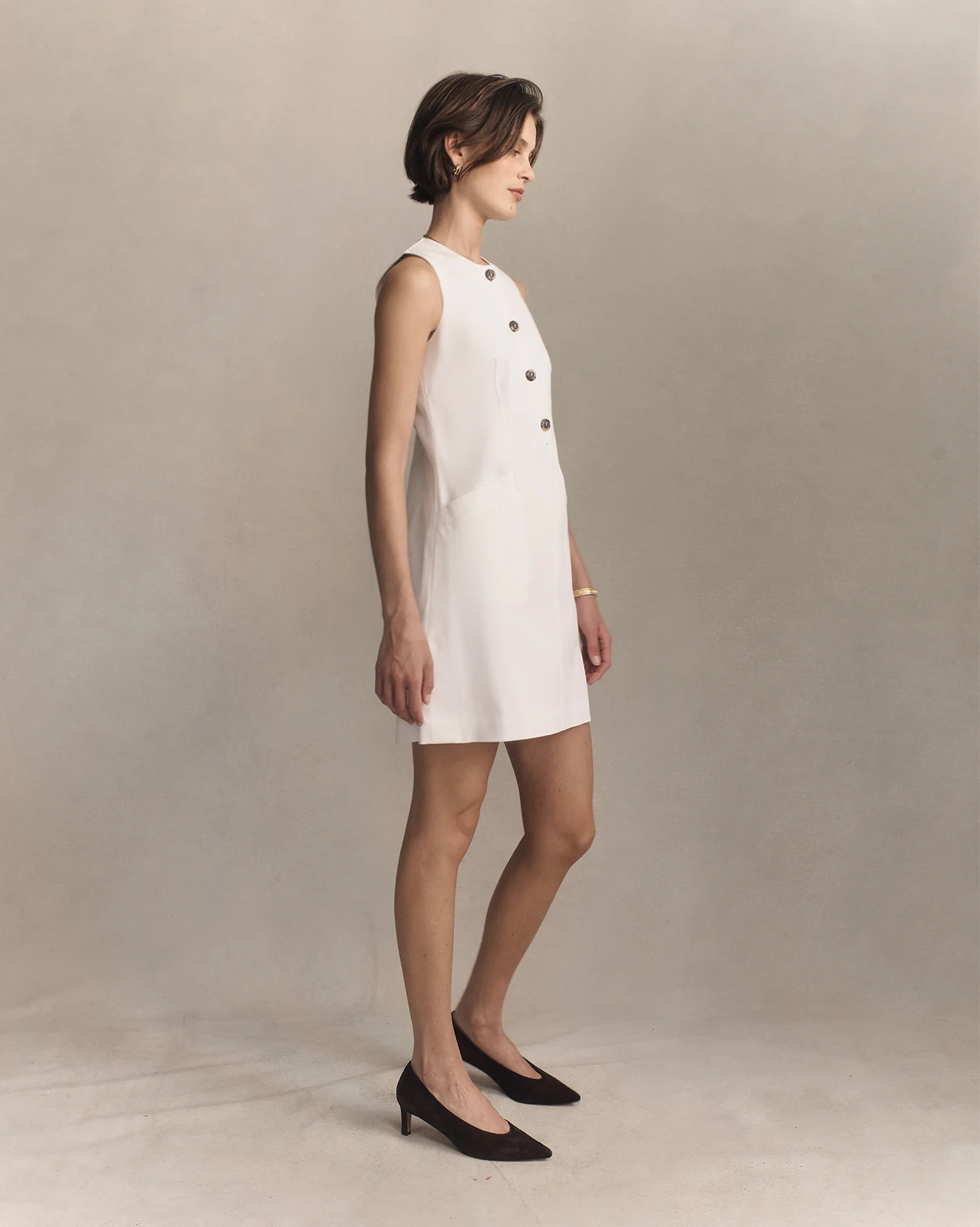 Christy Dress - White Rib - Image 6