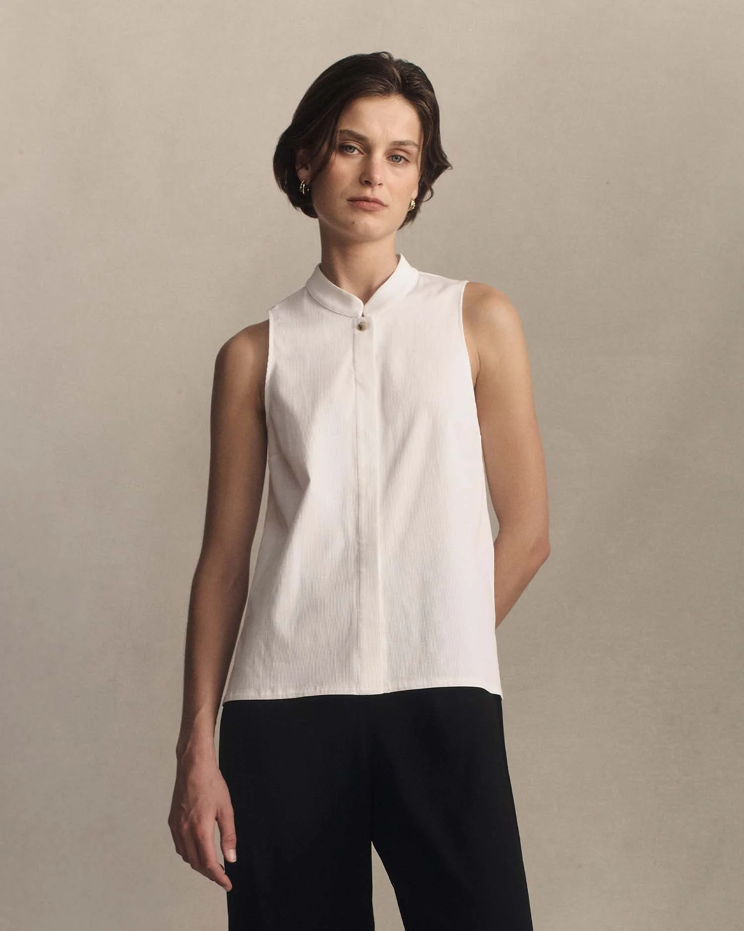 Christy Top - White Rib