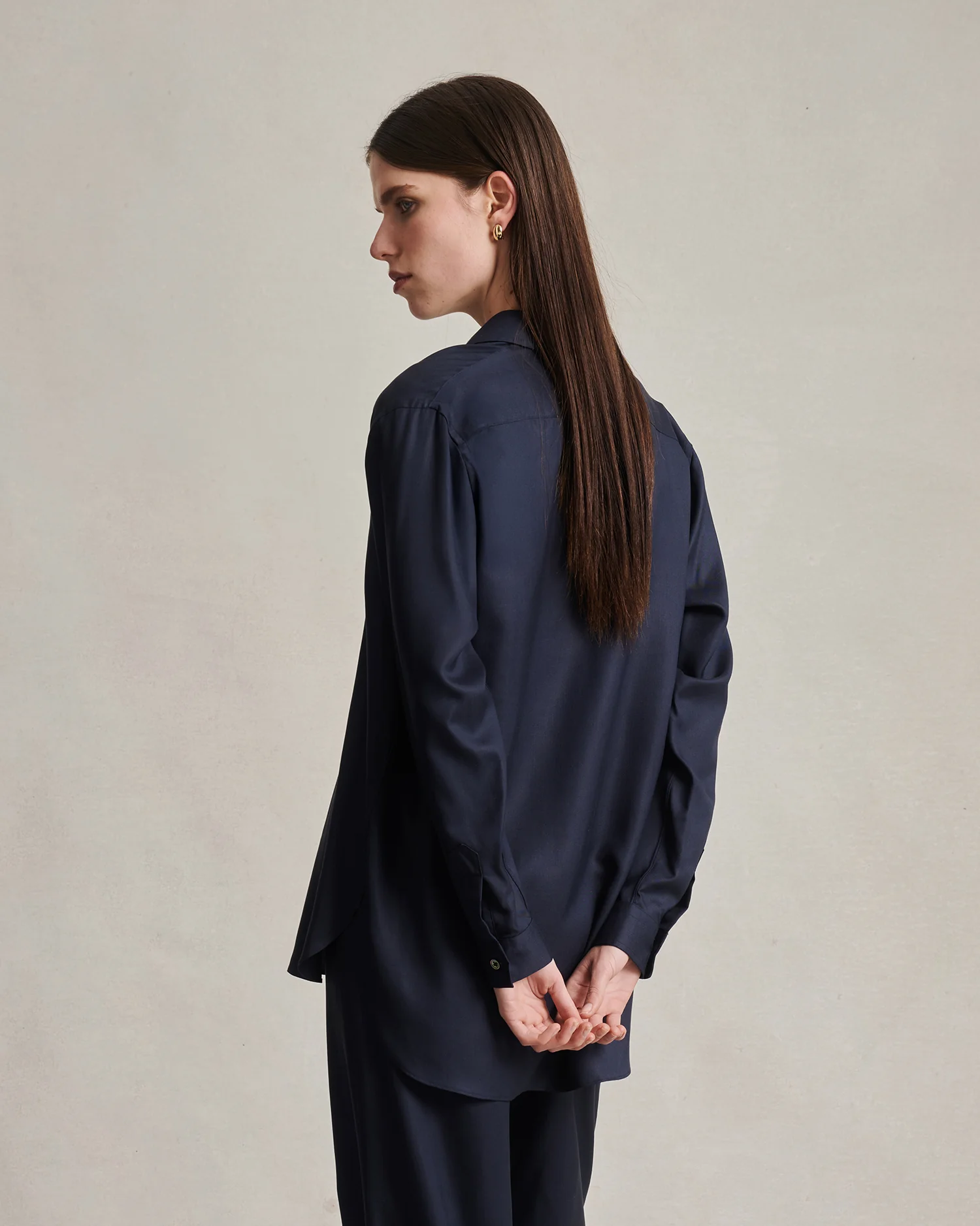 Classic Shirt - Navy Dupioni - Image 4