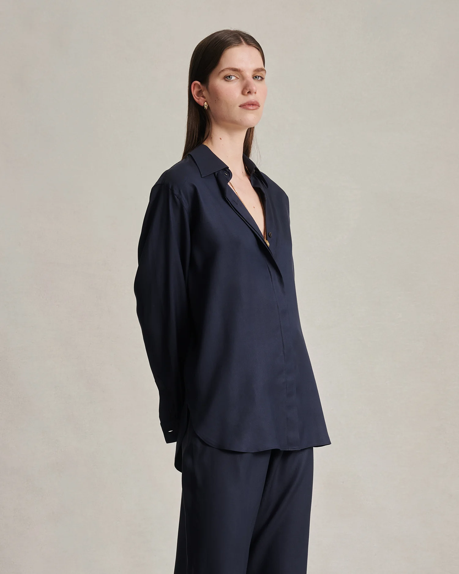 Classic Shirt - Navy Dupioni - Image 5