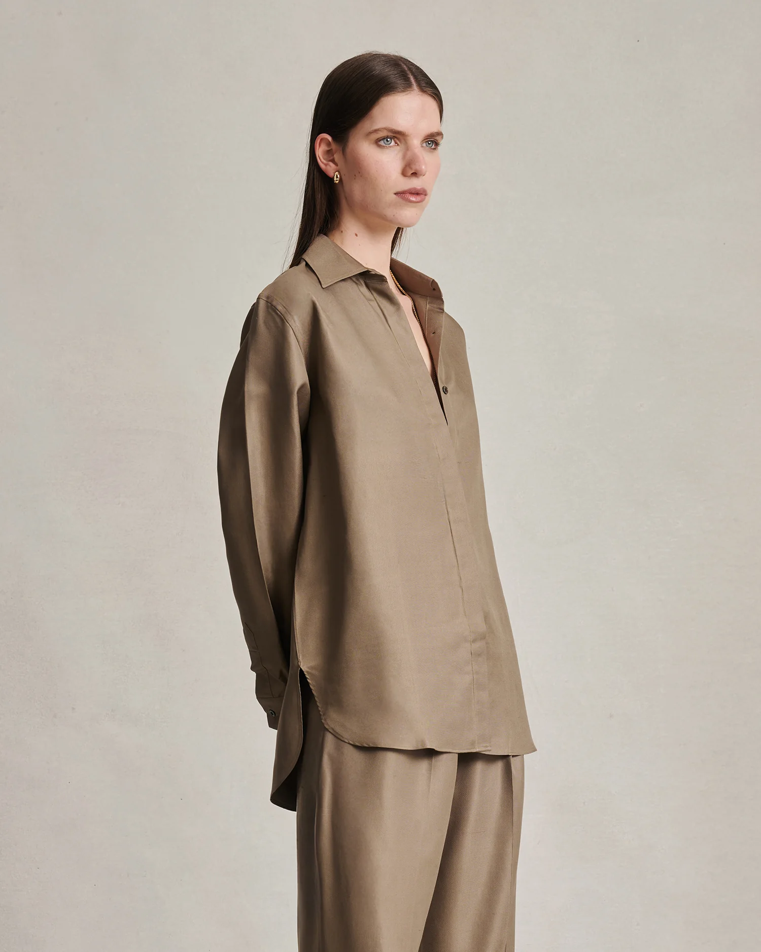 Classic Shirt - Taupe Dupioni - Image 4