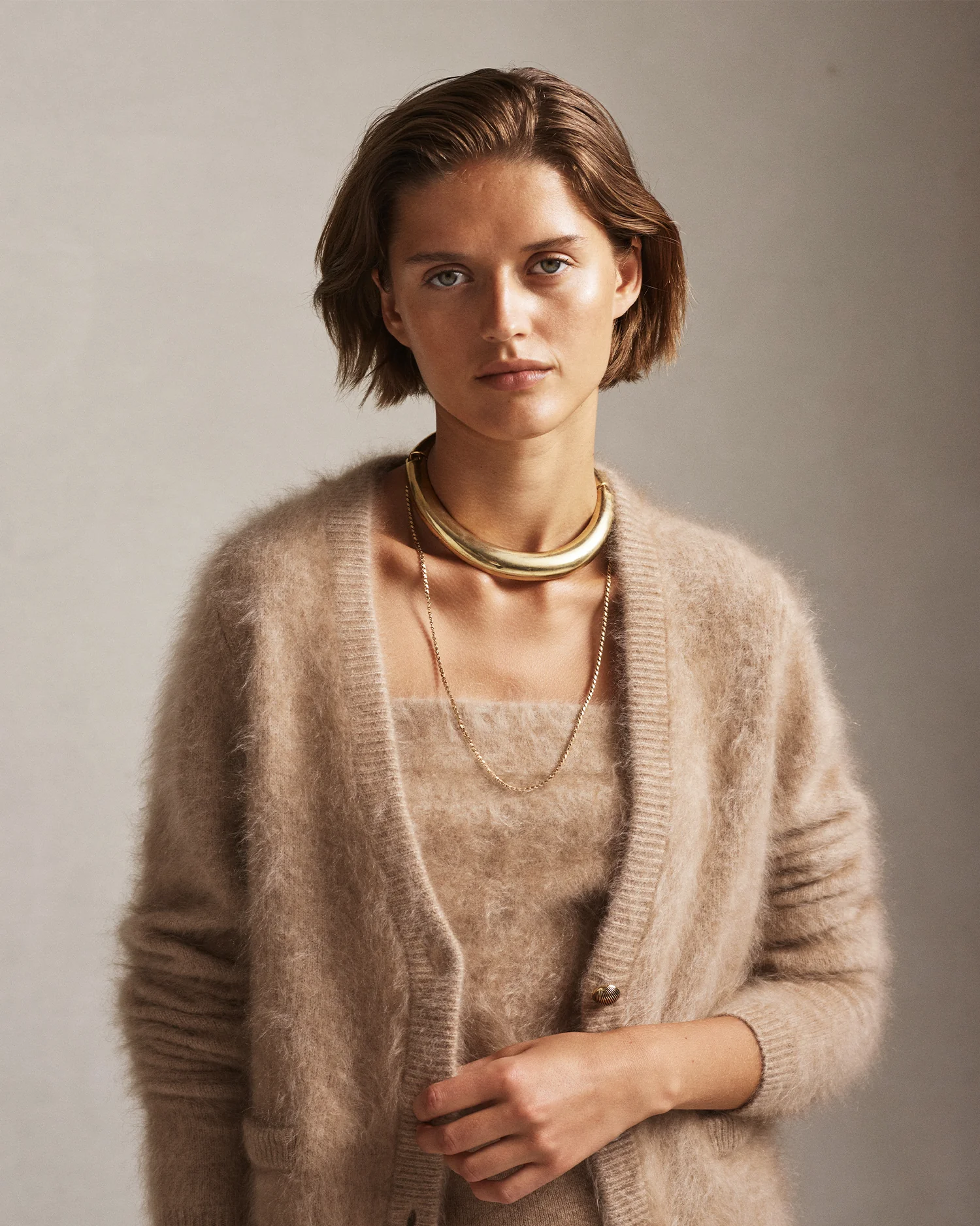 Claudia Cardigan - Taupe - Image 3