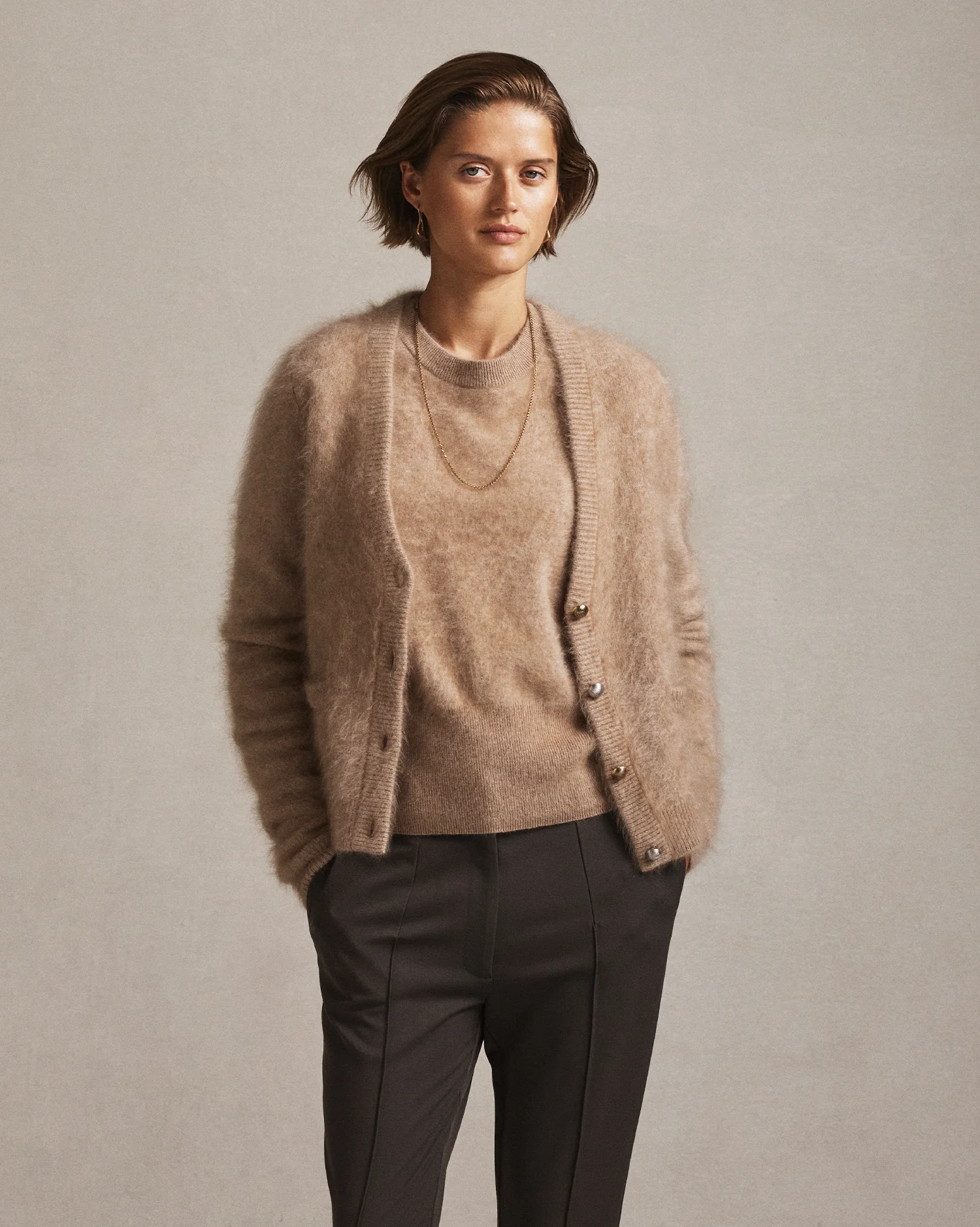 Claudia Cardigan - Taupe - Image 4