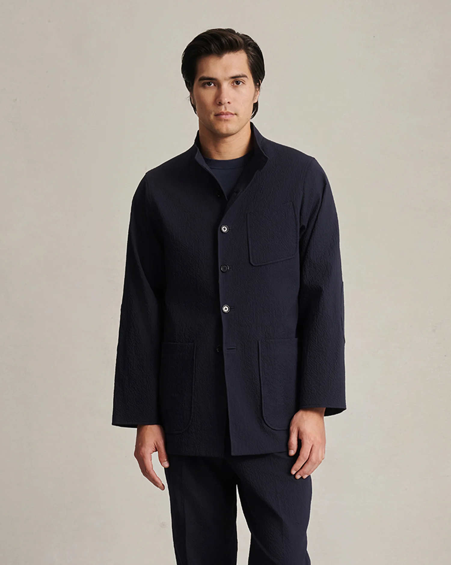 Corbu Jacket - Navy Seersucker - Image 5