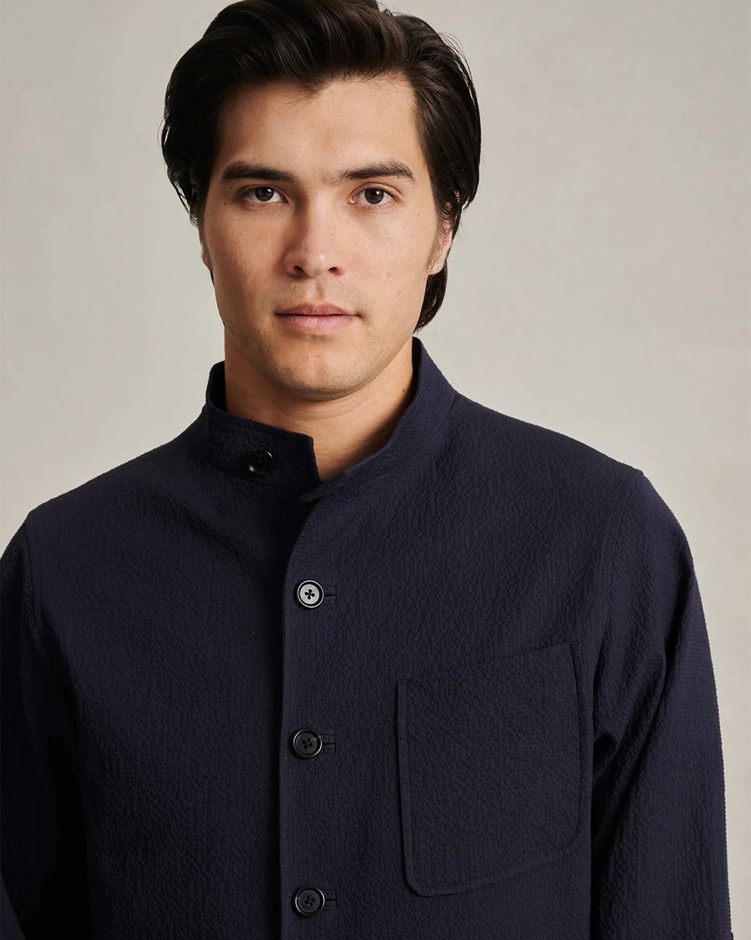 Corbu Jacket - Navy Seersucker - Image 7