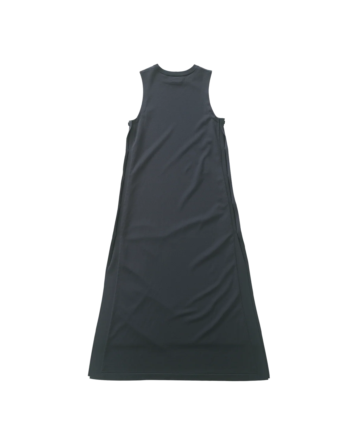 Crepe Knit Button Dress - Oily Blue - Image 8