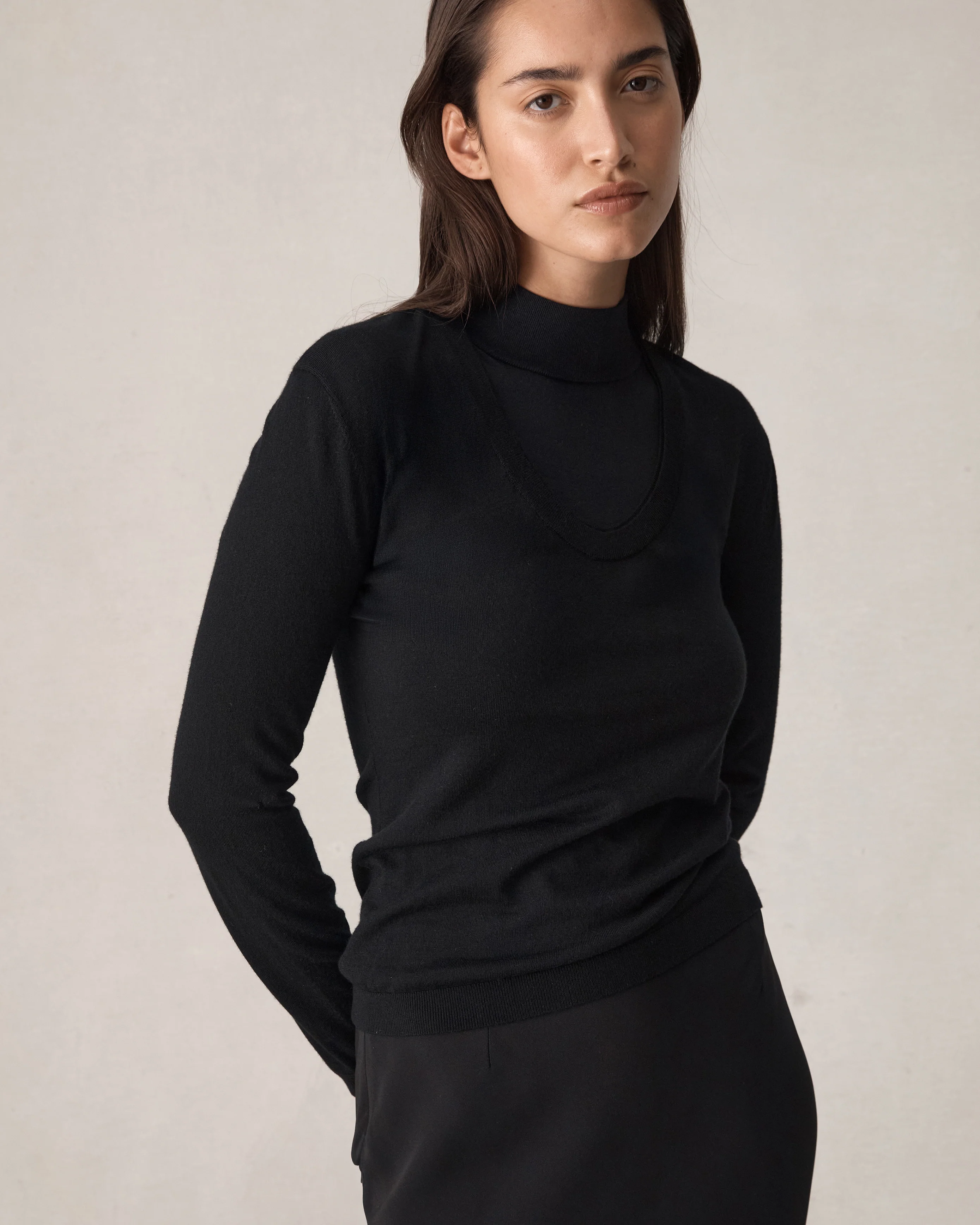 Daisy Merino Knit - Black - Image 8