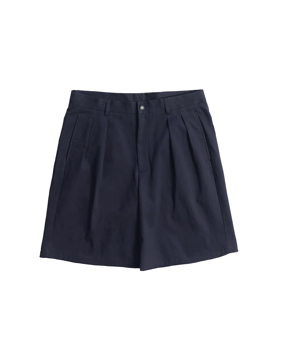 Double Pleated Chino Shorts - Navy - Image 5