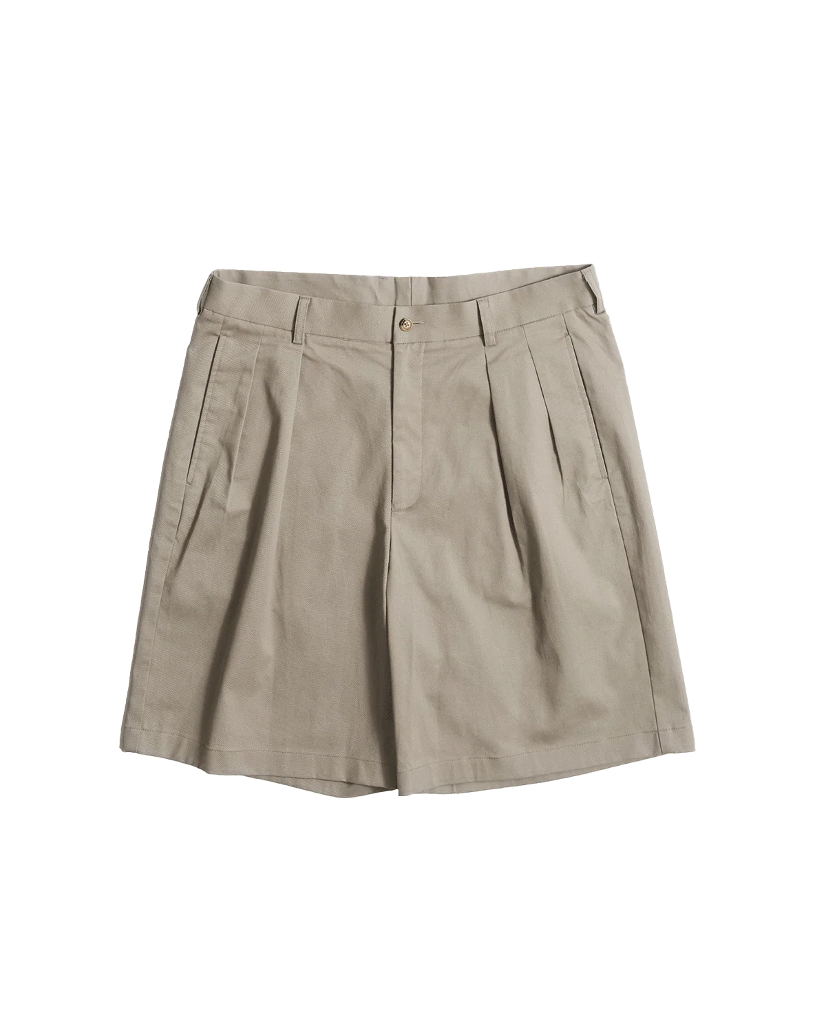 Double Pleated Chino Shorts - Oatmeal - Image 6