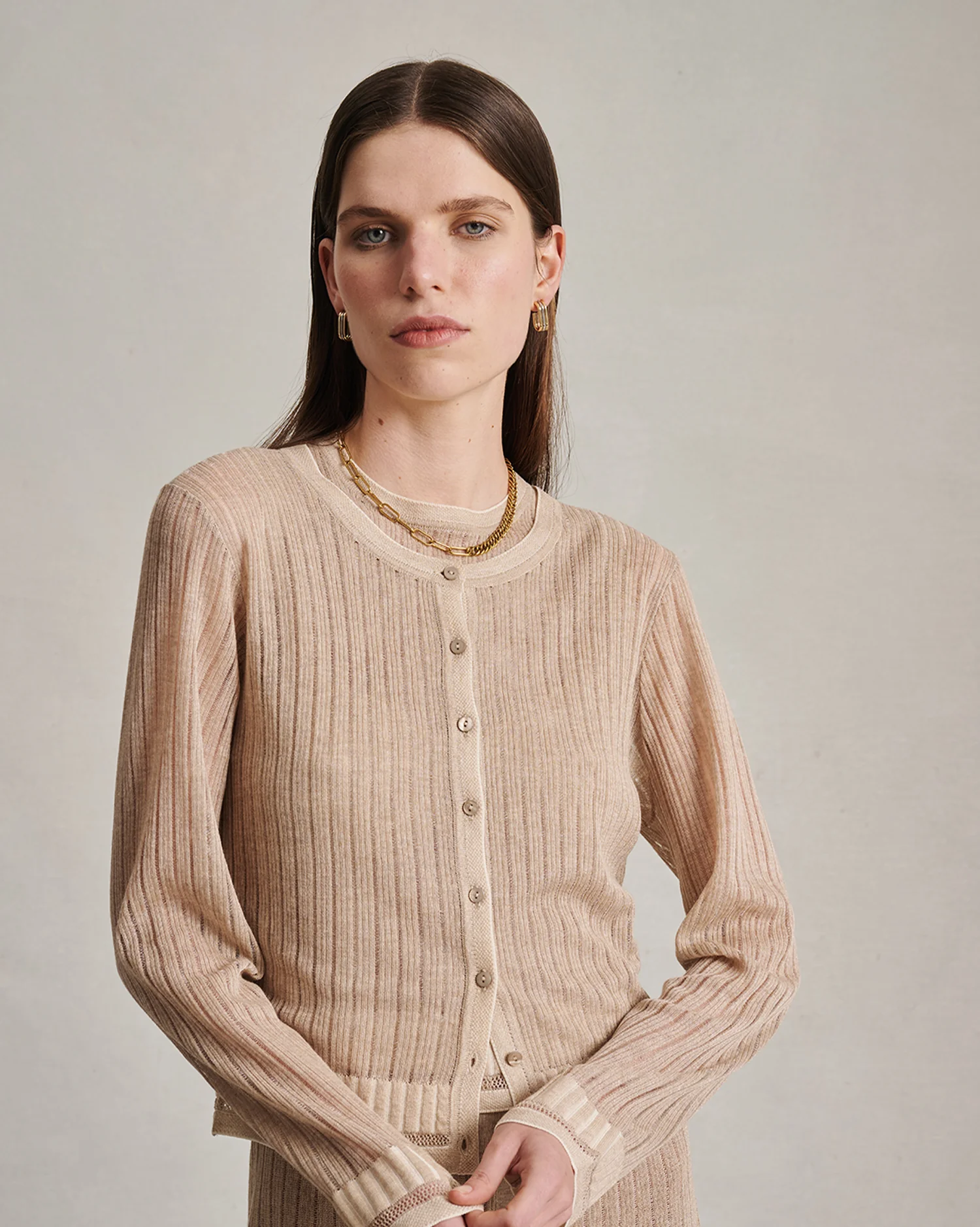 Edie Cardigan - Oat - Image 3