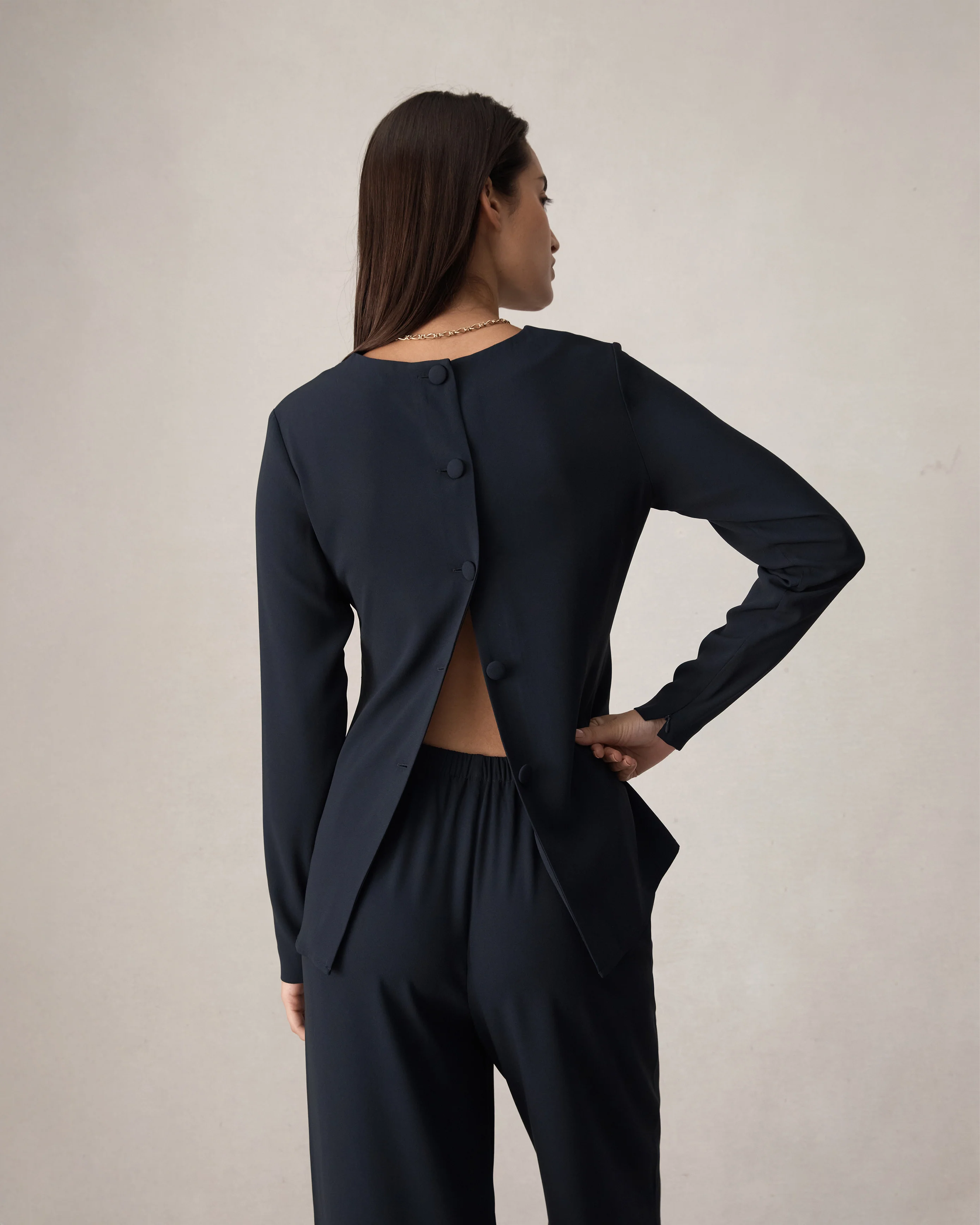 Eliza Top - Navy - Image 5