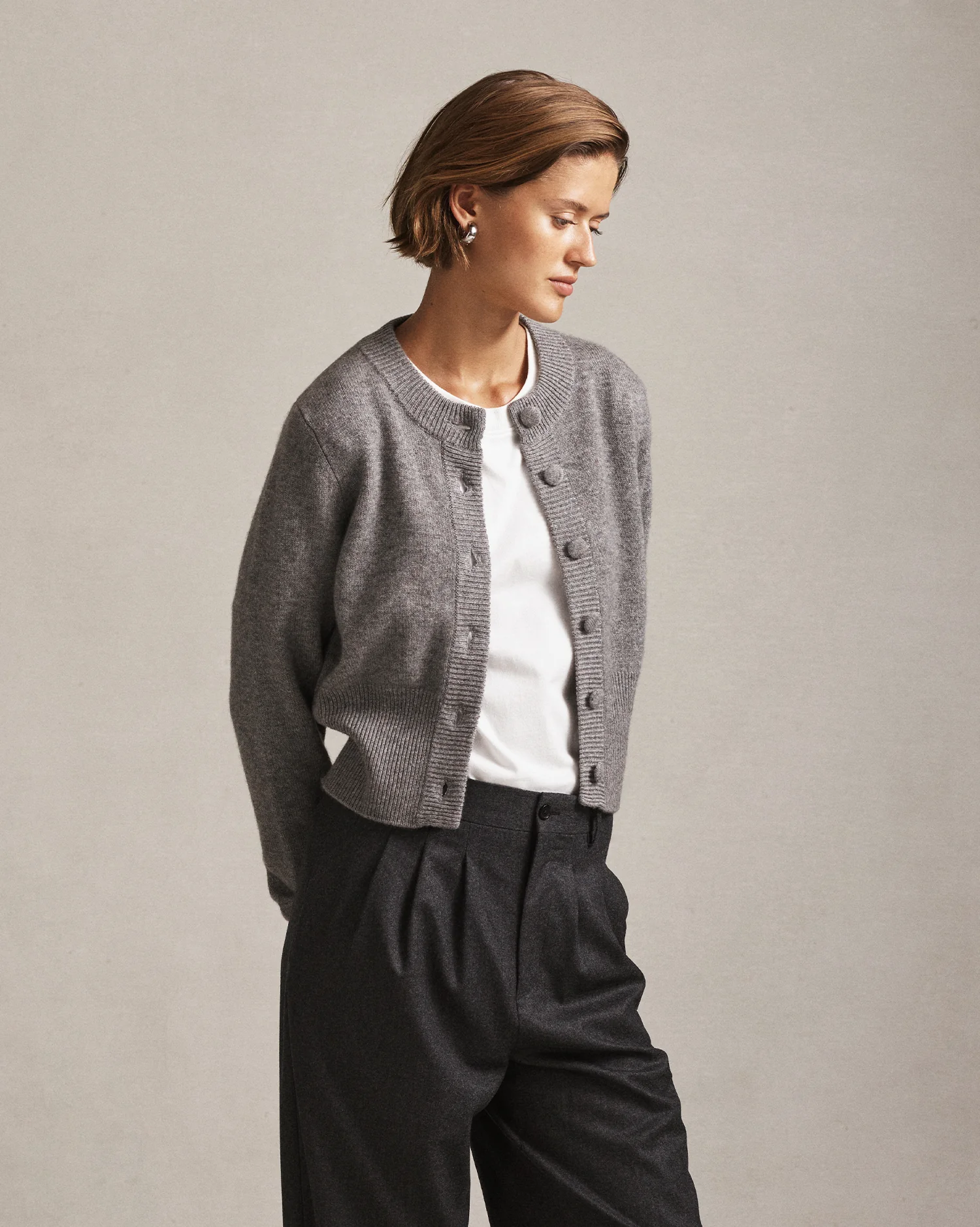 Emily Cardigan - Grey Marle - Image 3