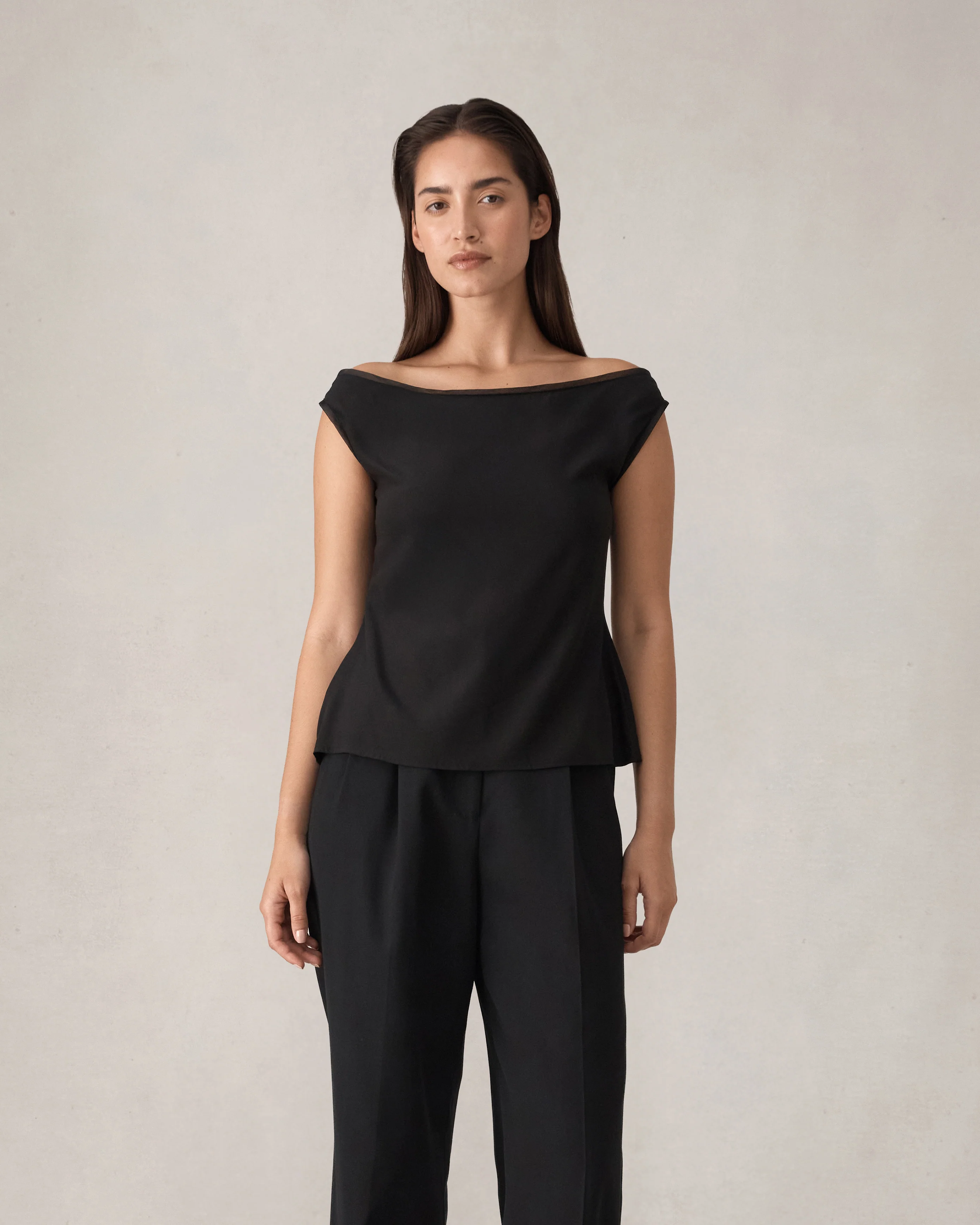 Faye Top - Black Silk - Image 5