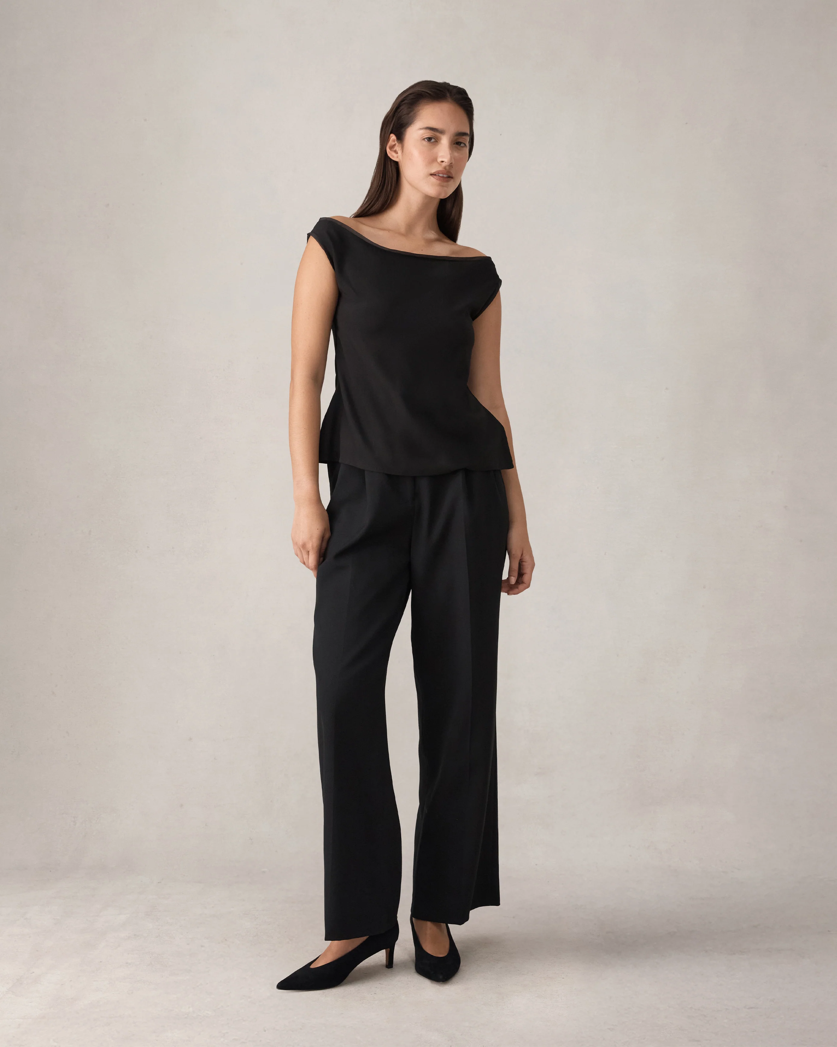 Faye Top - Black Silk - Image 6