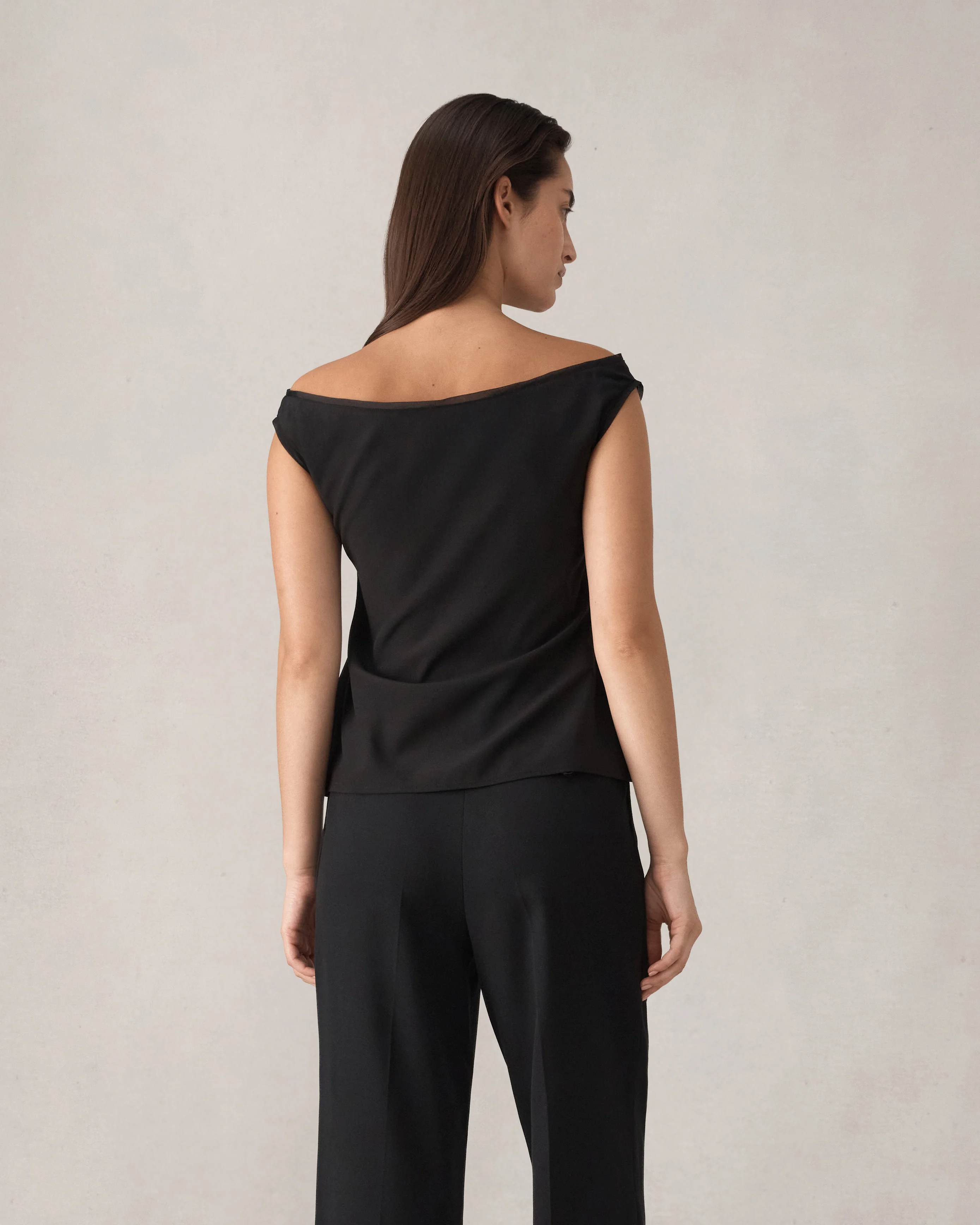 Faye Top - Black Silk - Image 7