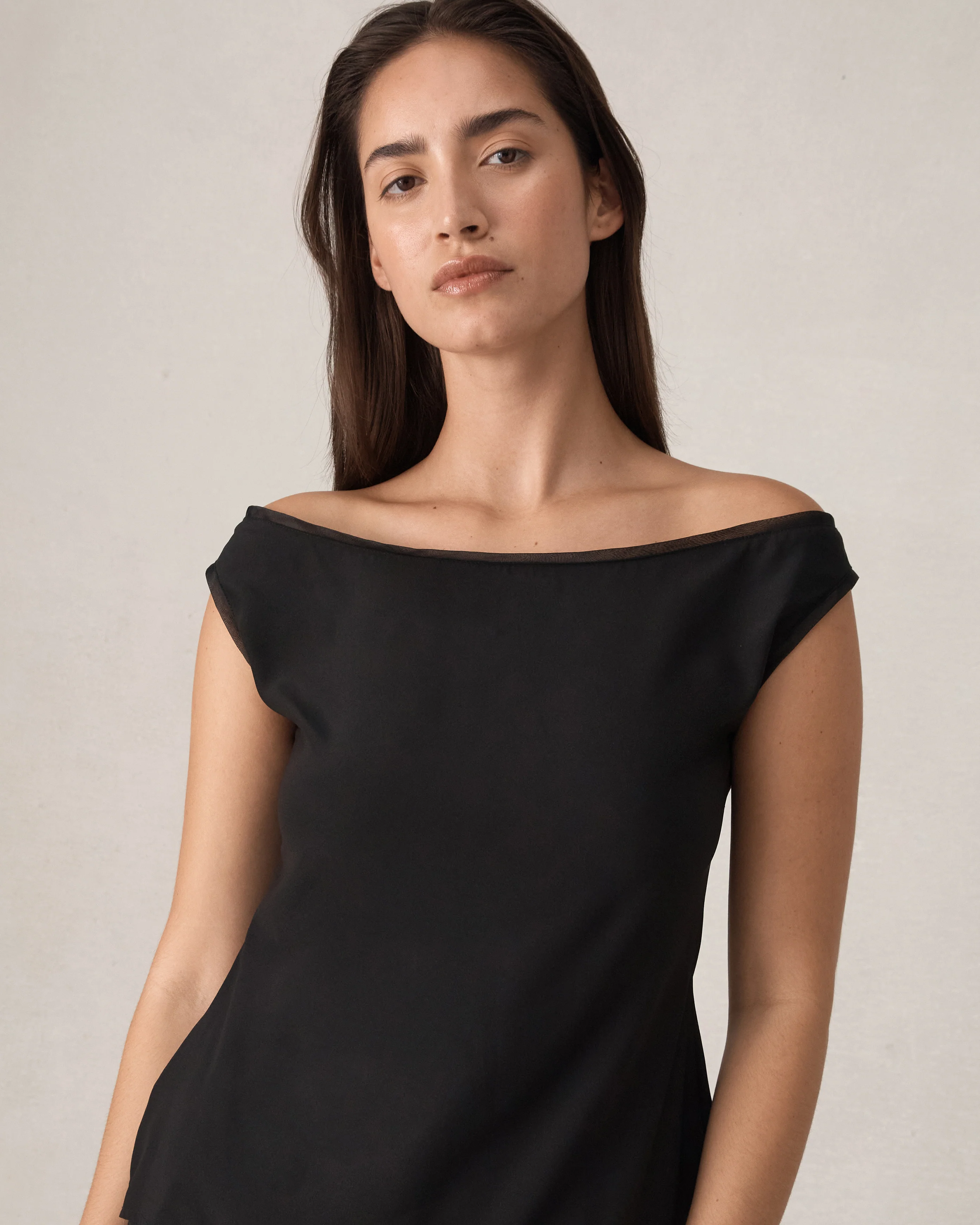 Faye Top - Black Silk - Image 8