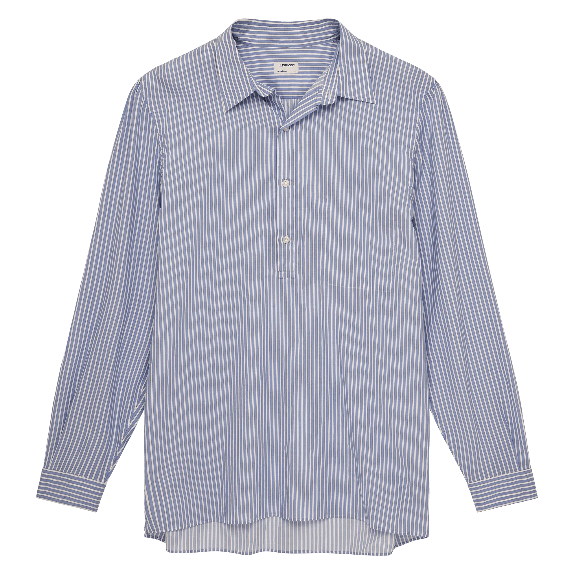 Fine Twill Popover - Blue & White Stripe - Image 7