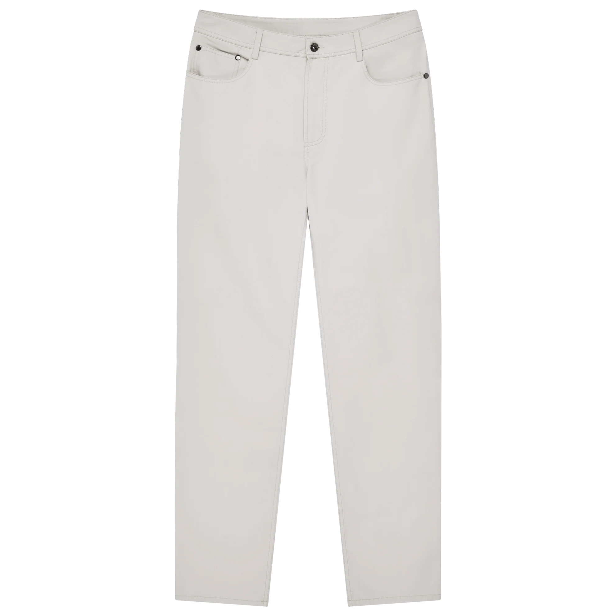 Five Pocket Canvas Trouser - Bone - Image 2