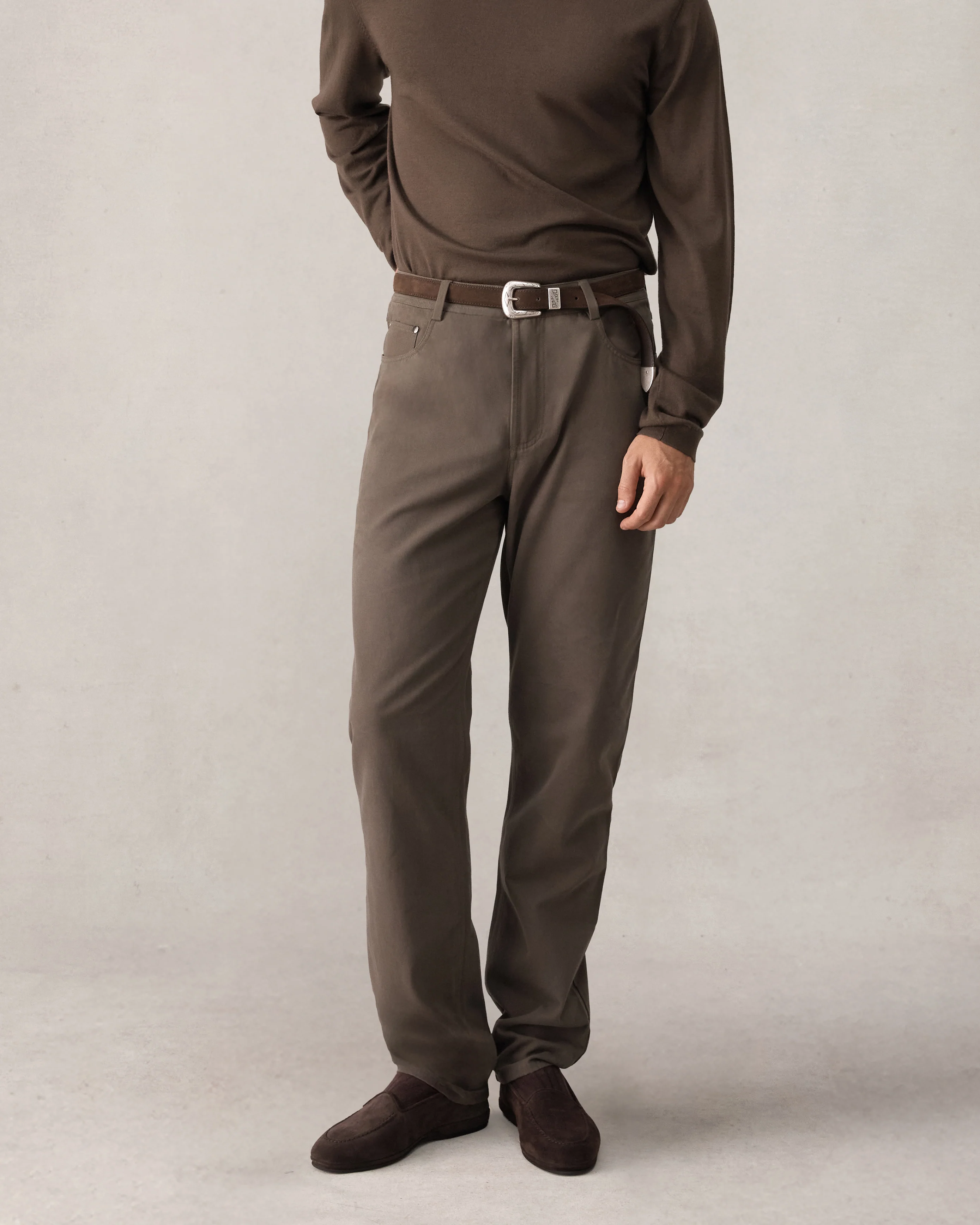 Five Pocket Canvas Trouser - Khaki
