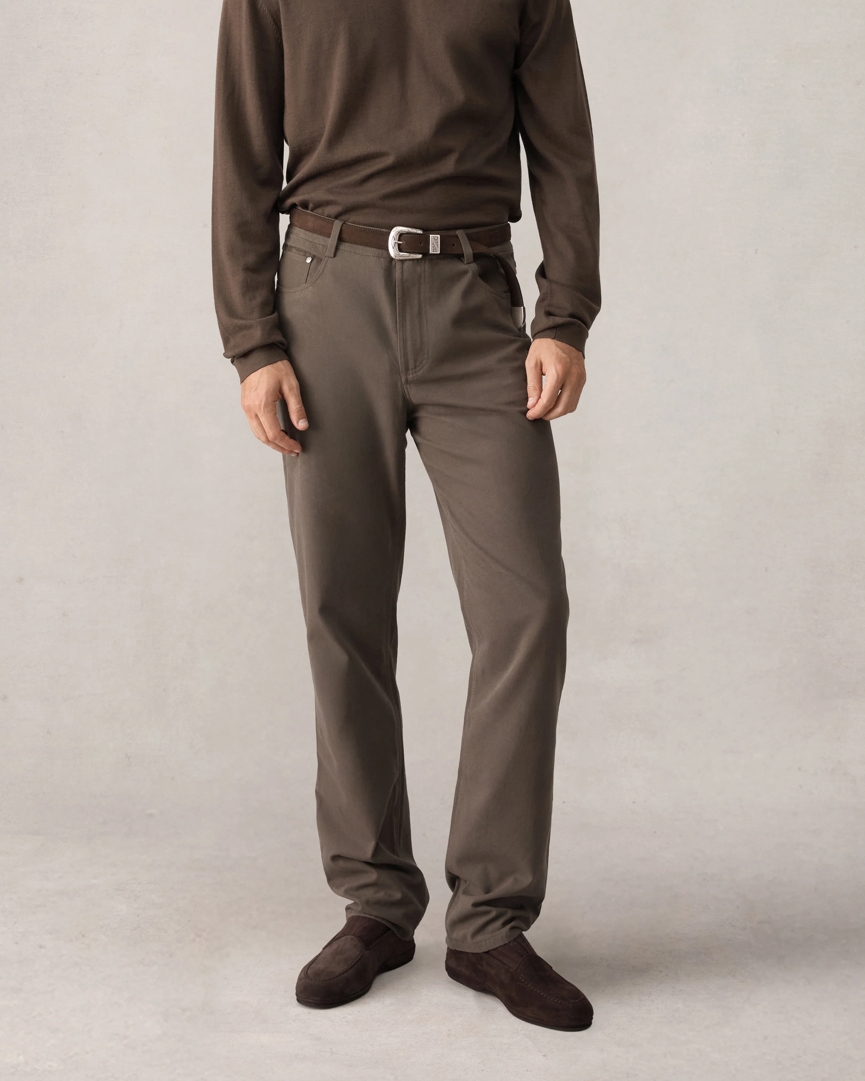 Five Pocket Canvas Trouser - Khaki - Image 3