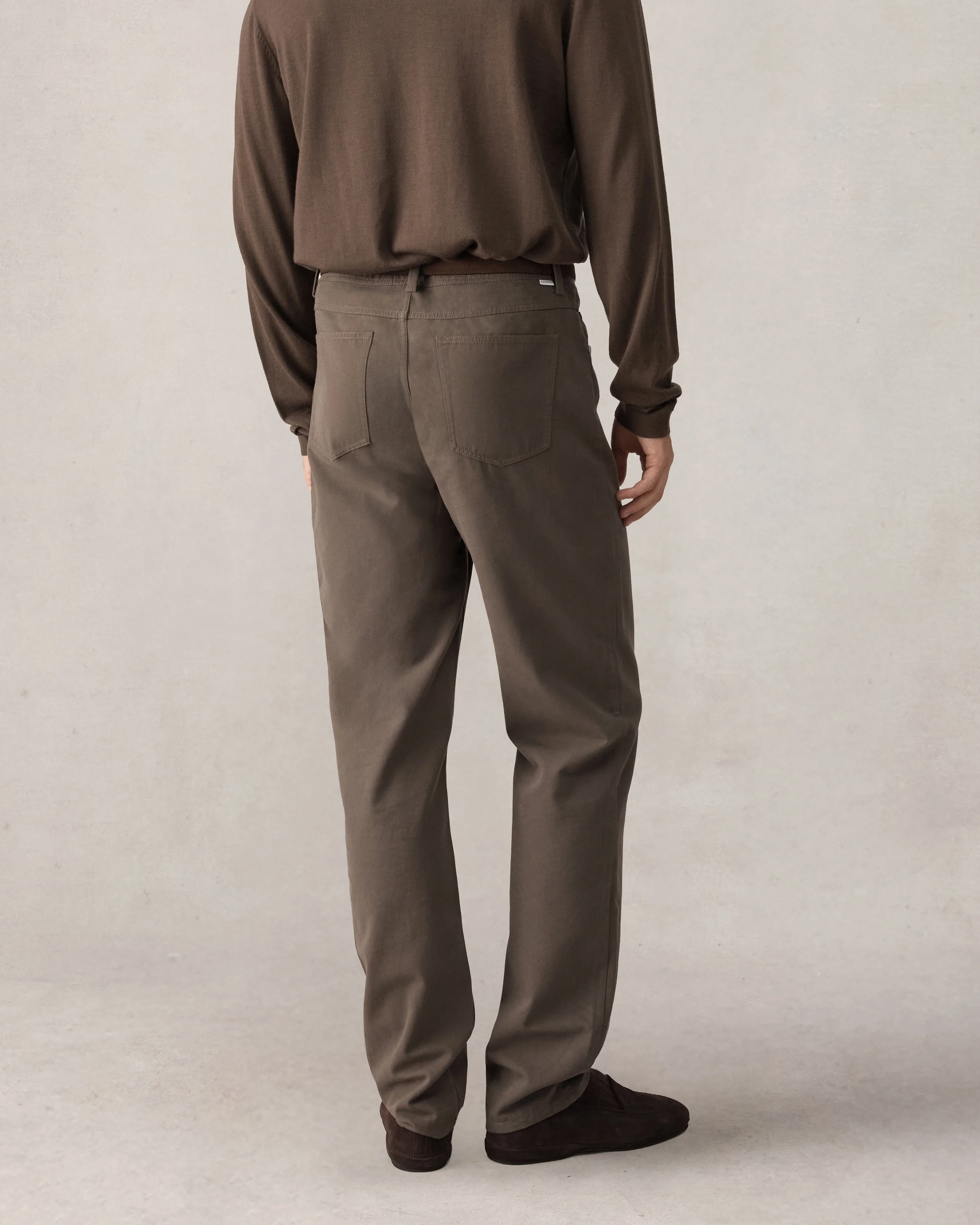 Five Pocket Canvas Trouser - Khaki - Image 4