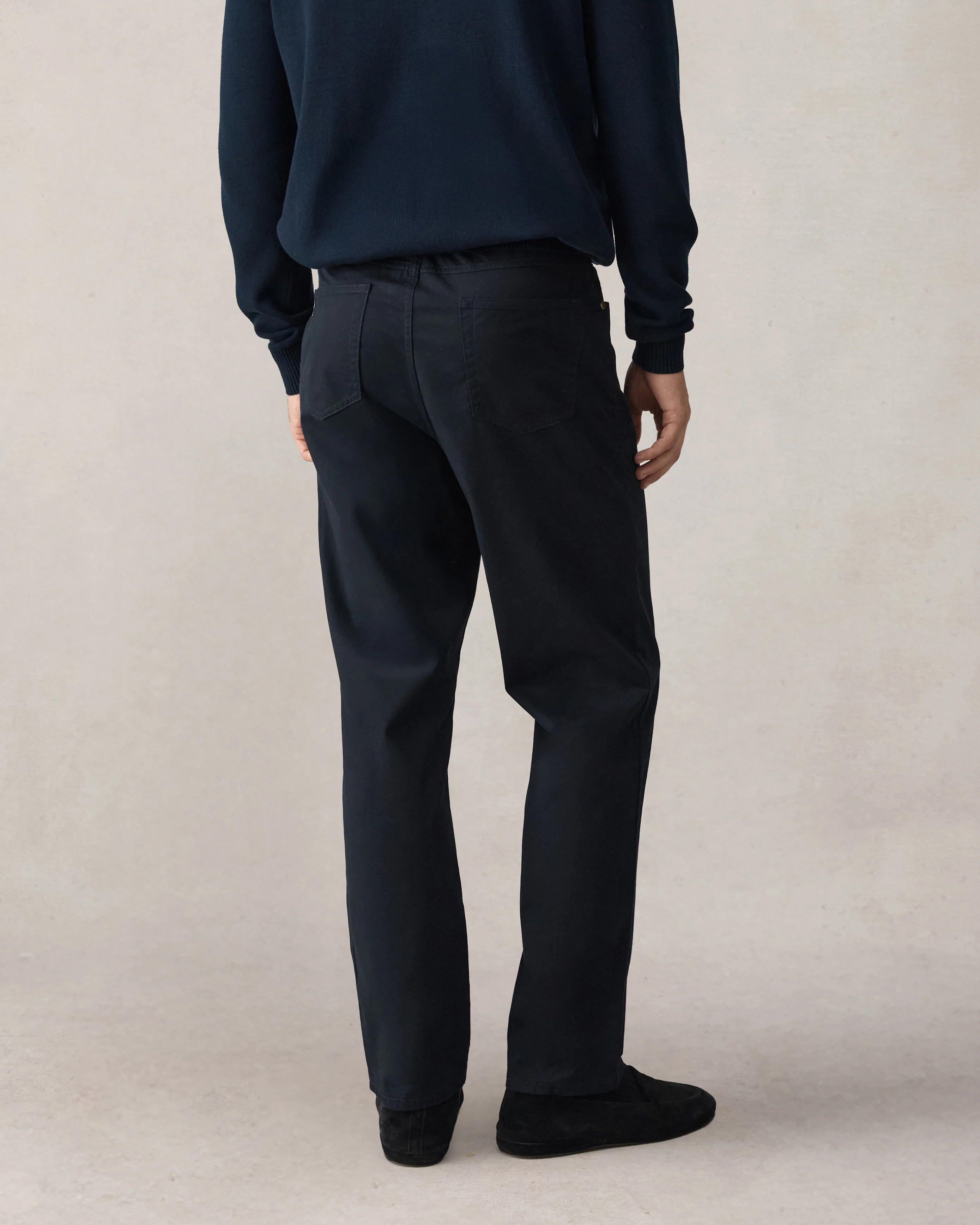 Five Pocket Canvas Trouser - Navy - Image 3