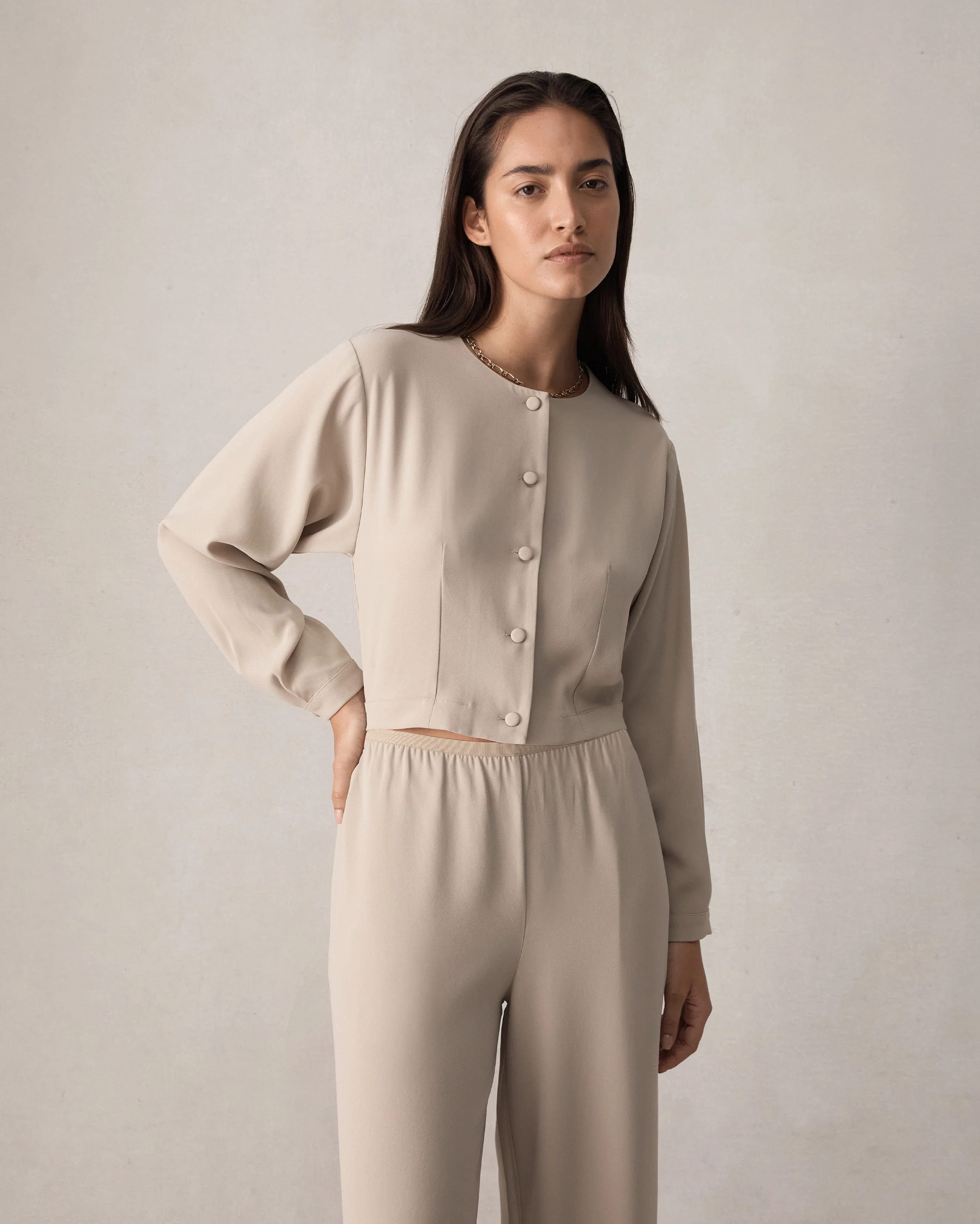 Florence Blouse - Greige - Image 4
