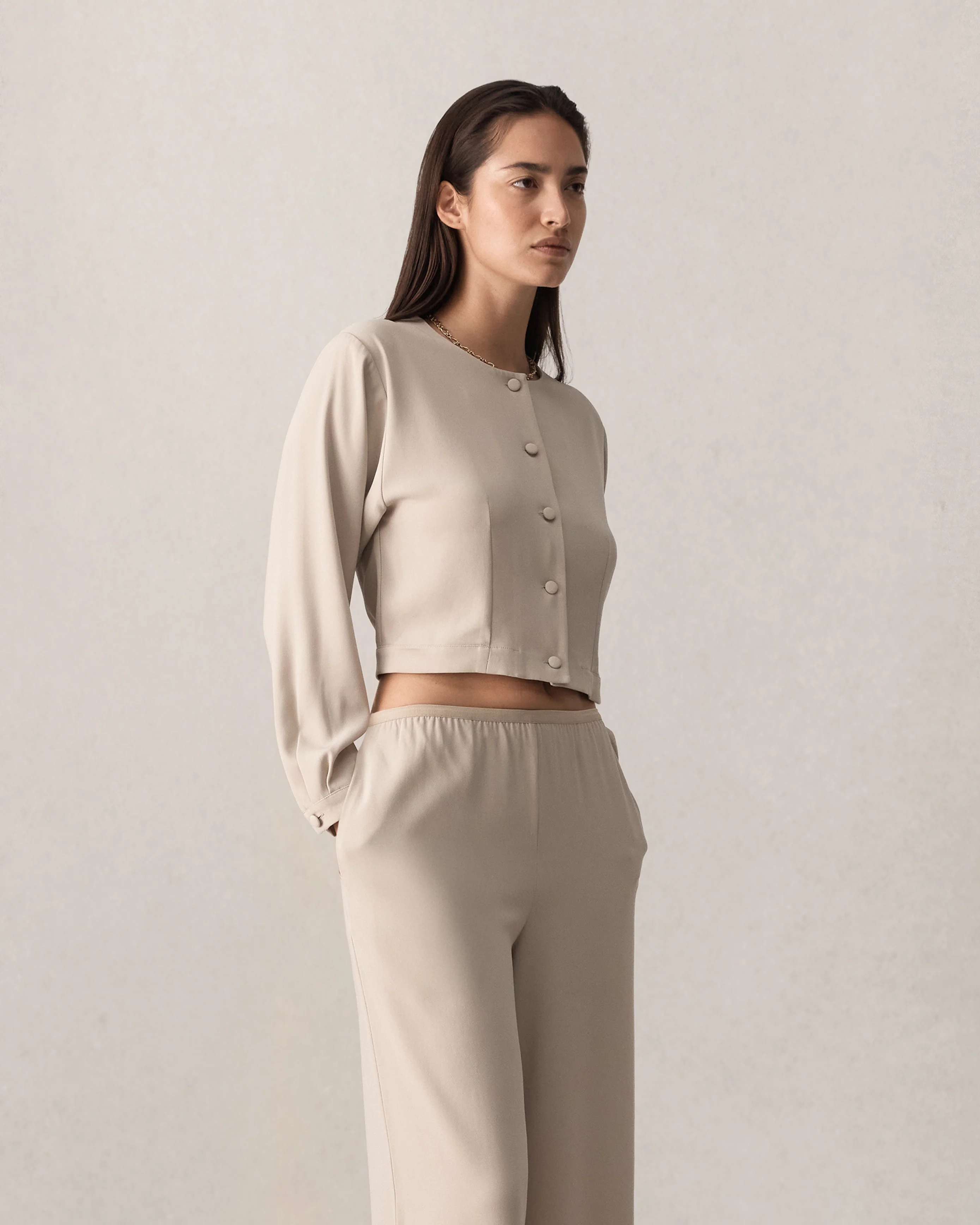 Florence Blouse - Greige - Image 7