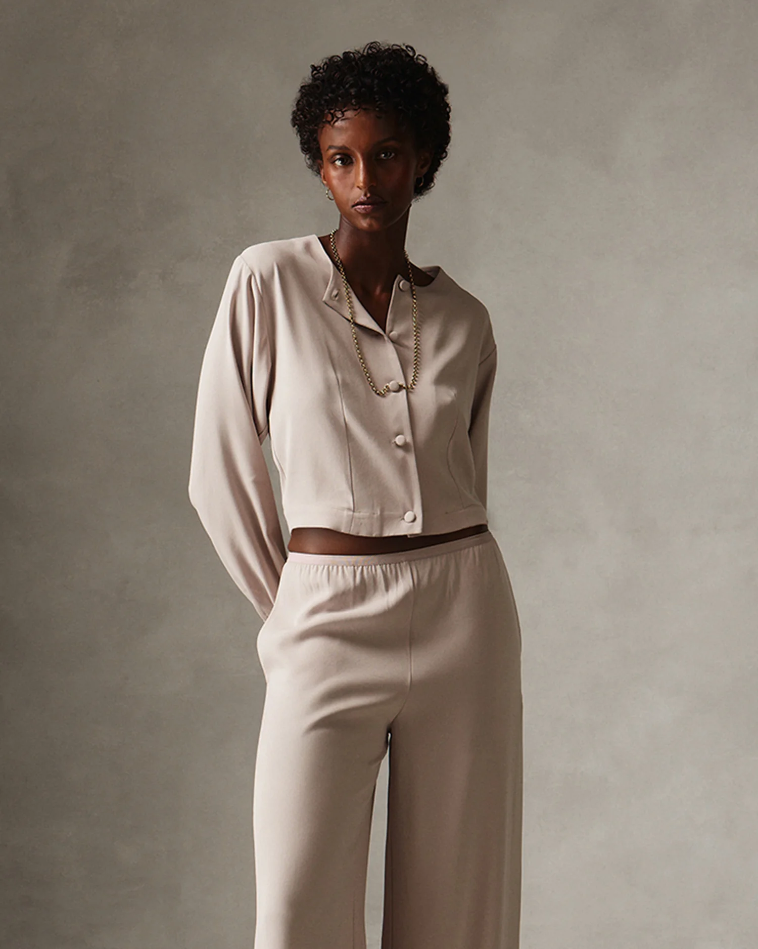 Florence Blouse - Greige - Image 9