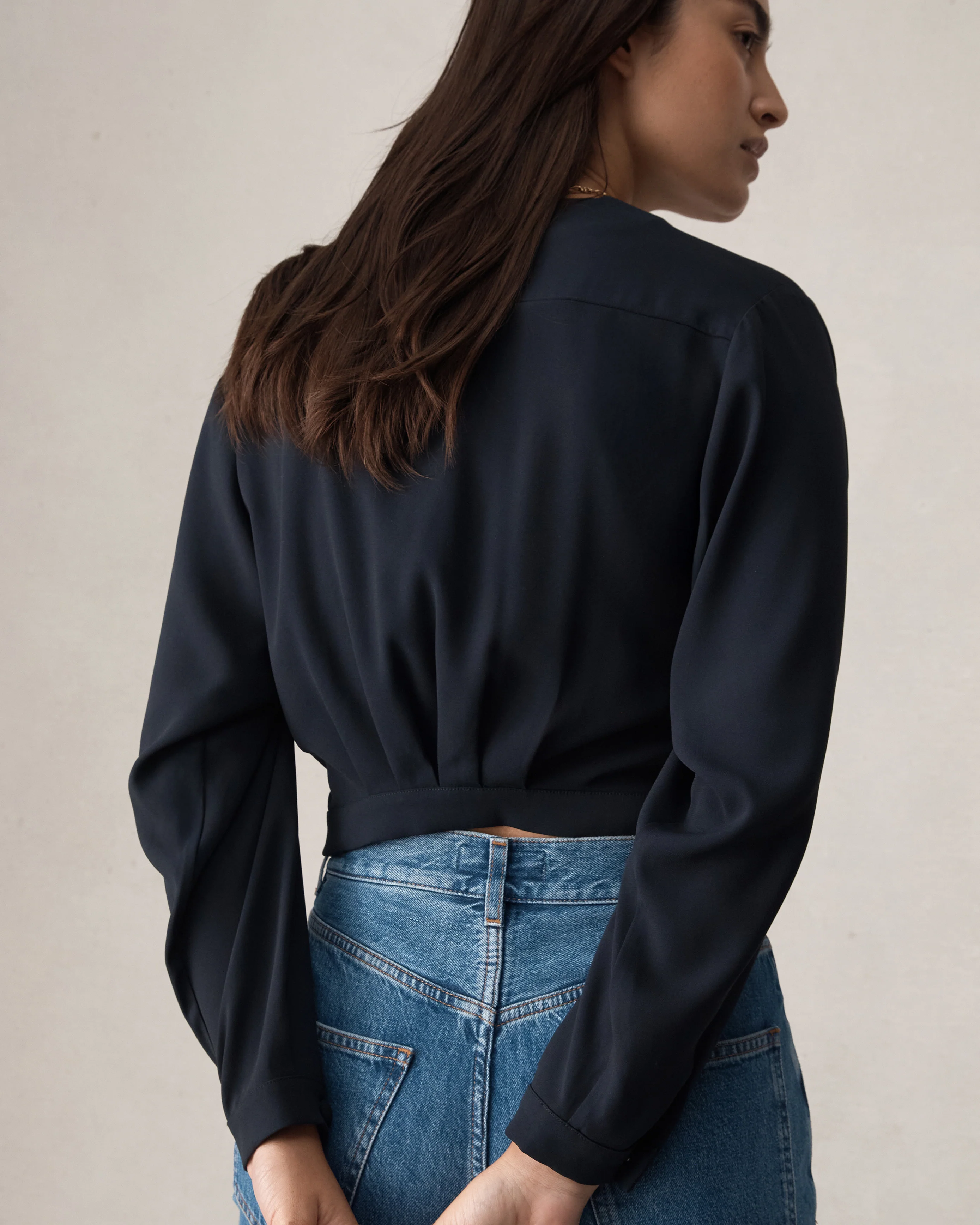 Florence Blouse - Navy - Image 7
