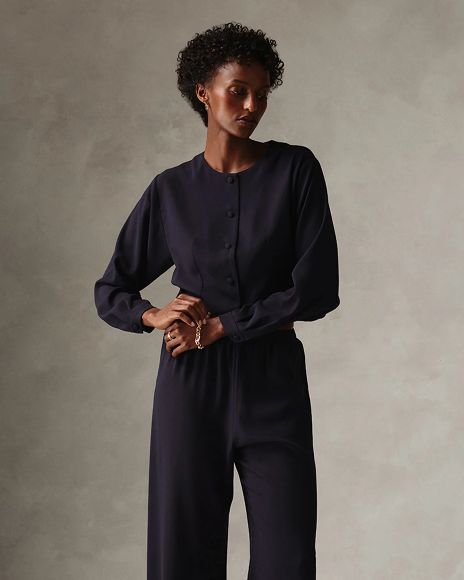 Florence Blouse - Navy - Image 8