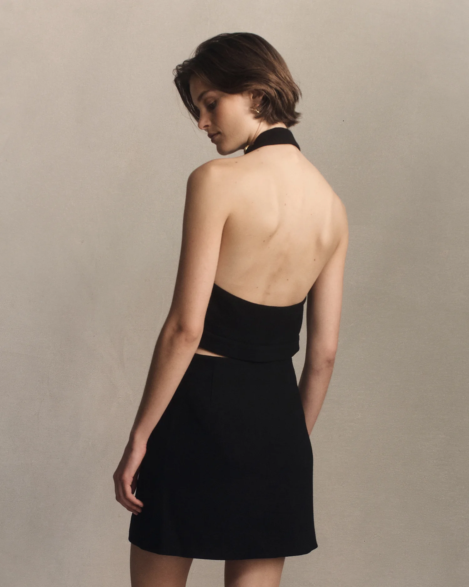 Gabrielle Crop - Black Crepe - Image 3