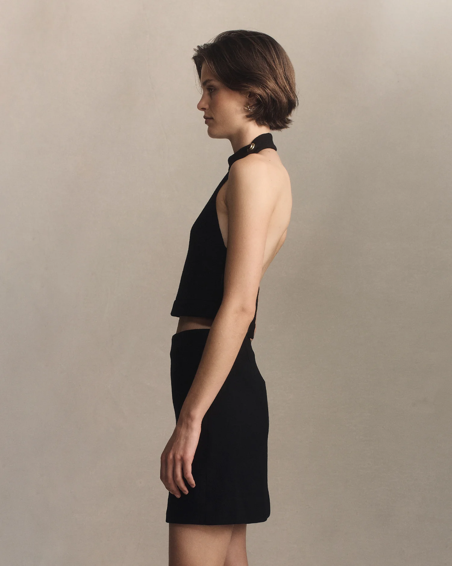 Gabrielle Crop - Black Crepe - Image 4