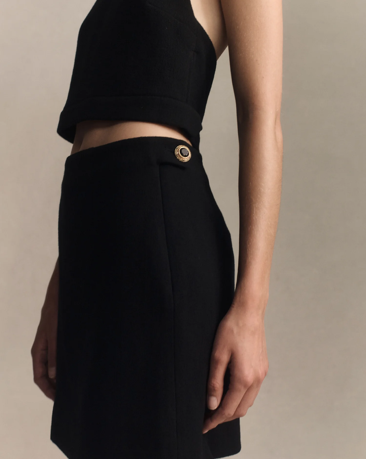 Gabrielle Skirt - Black Crepe - Image 2