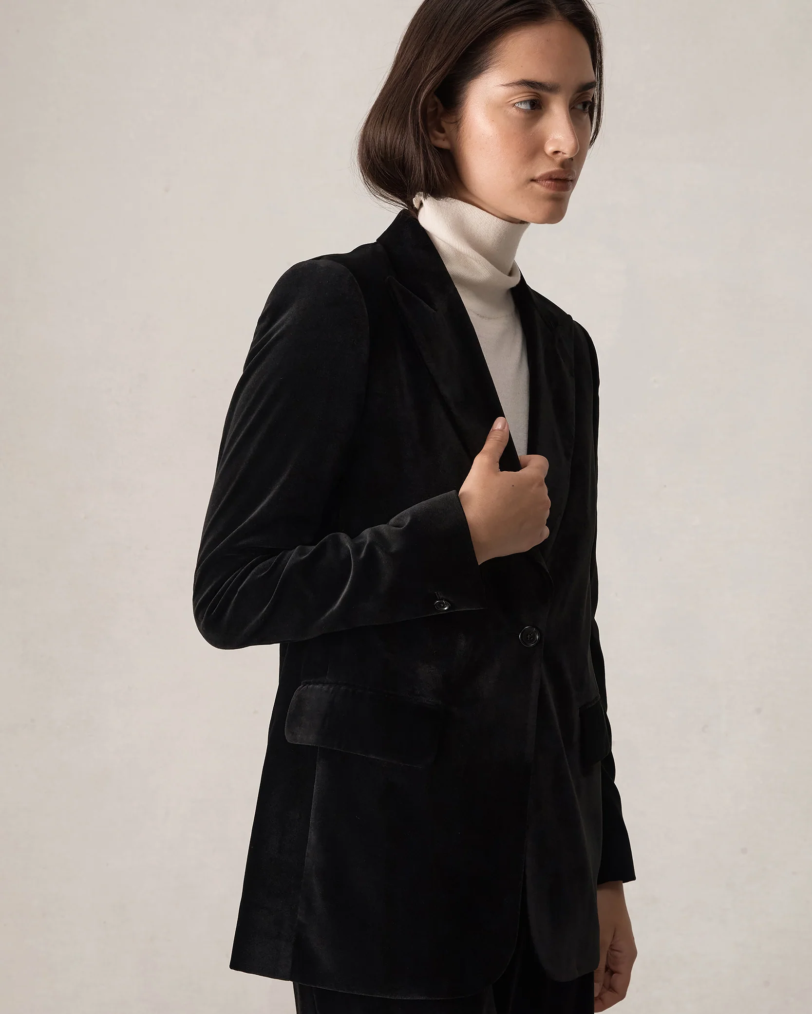 Georgia Blazer - Black Velvet - Image 7