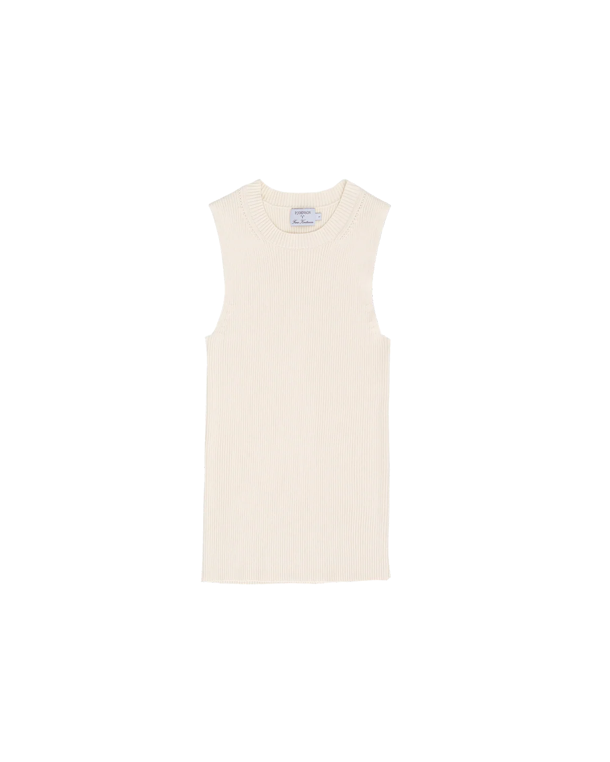 Georgia Rib Knit Tank - Off White - Image 3
