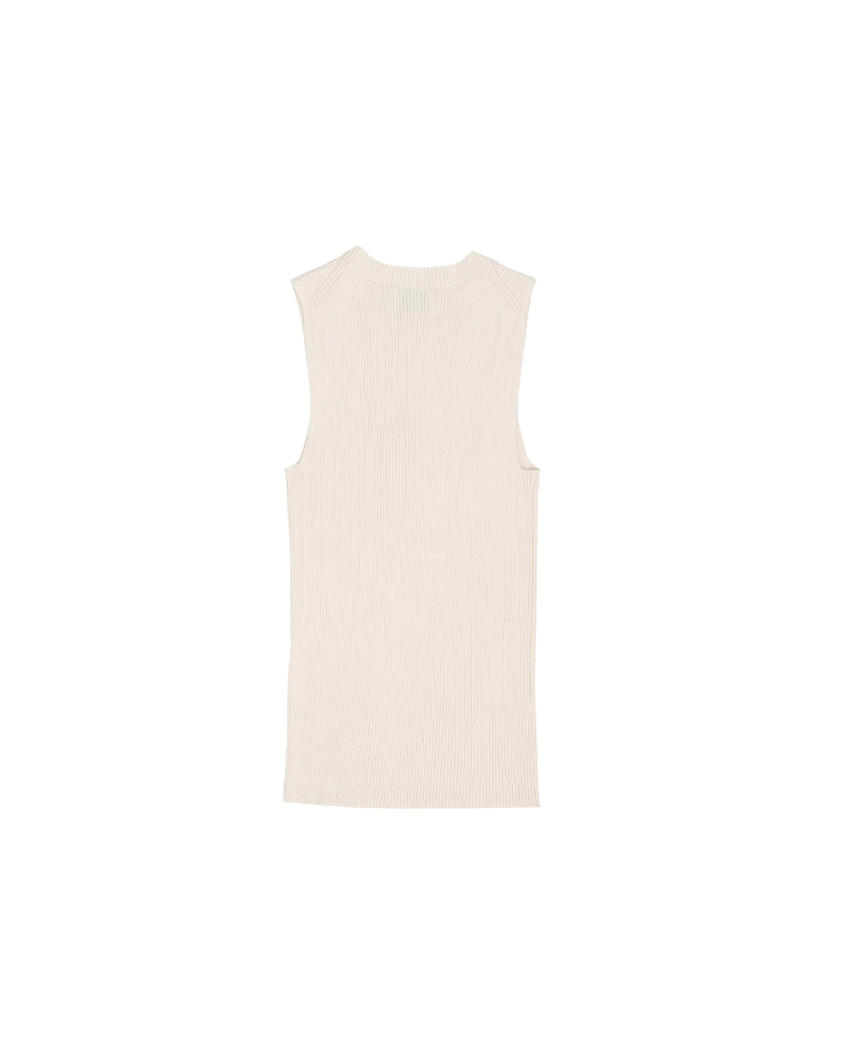Georgia Rib Knit Tank - Off White - Image 4
