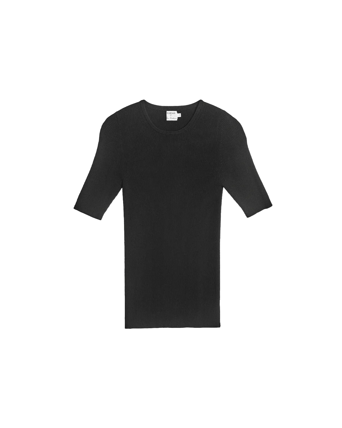Georgia Rib Knit Tee - Black - Image 4