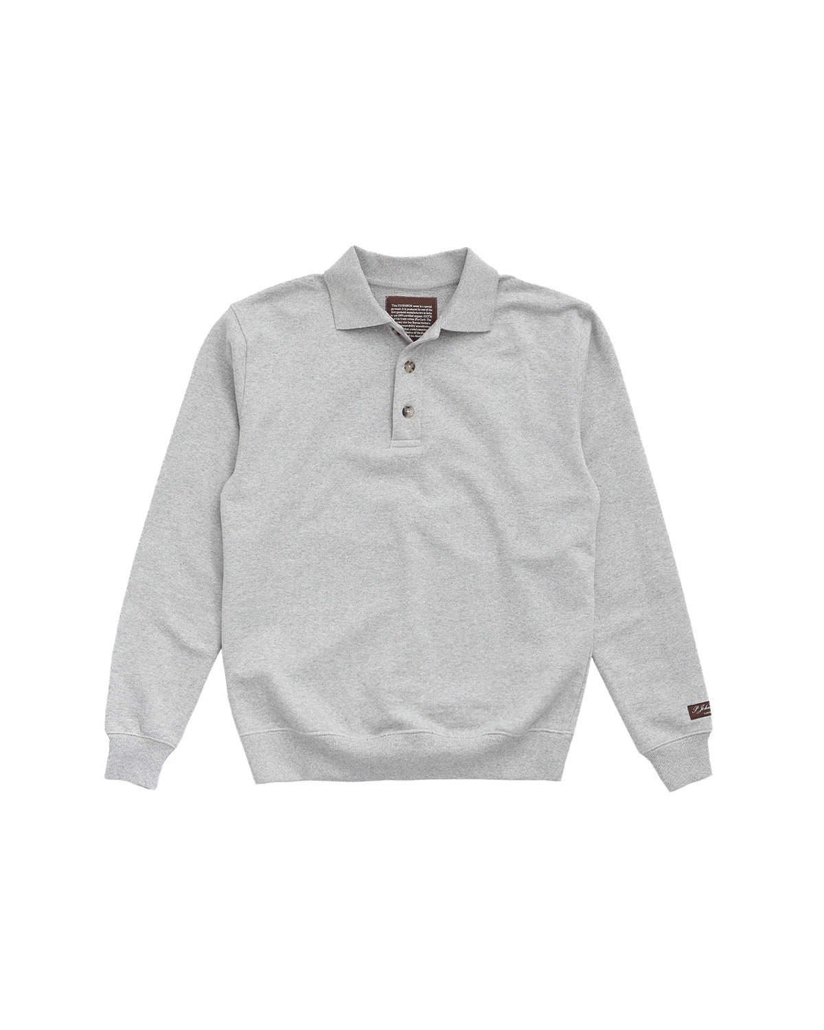 Grey Organic Cotton Polo Sweat - Image 4