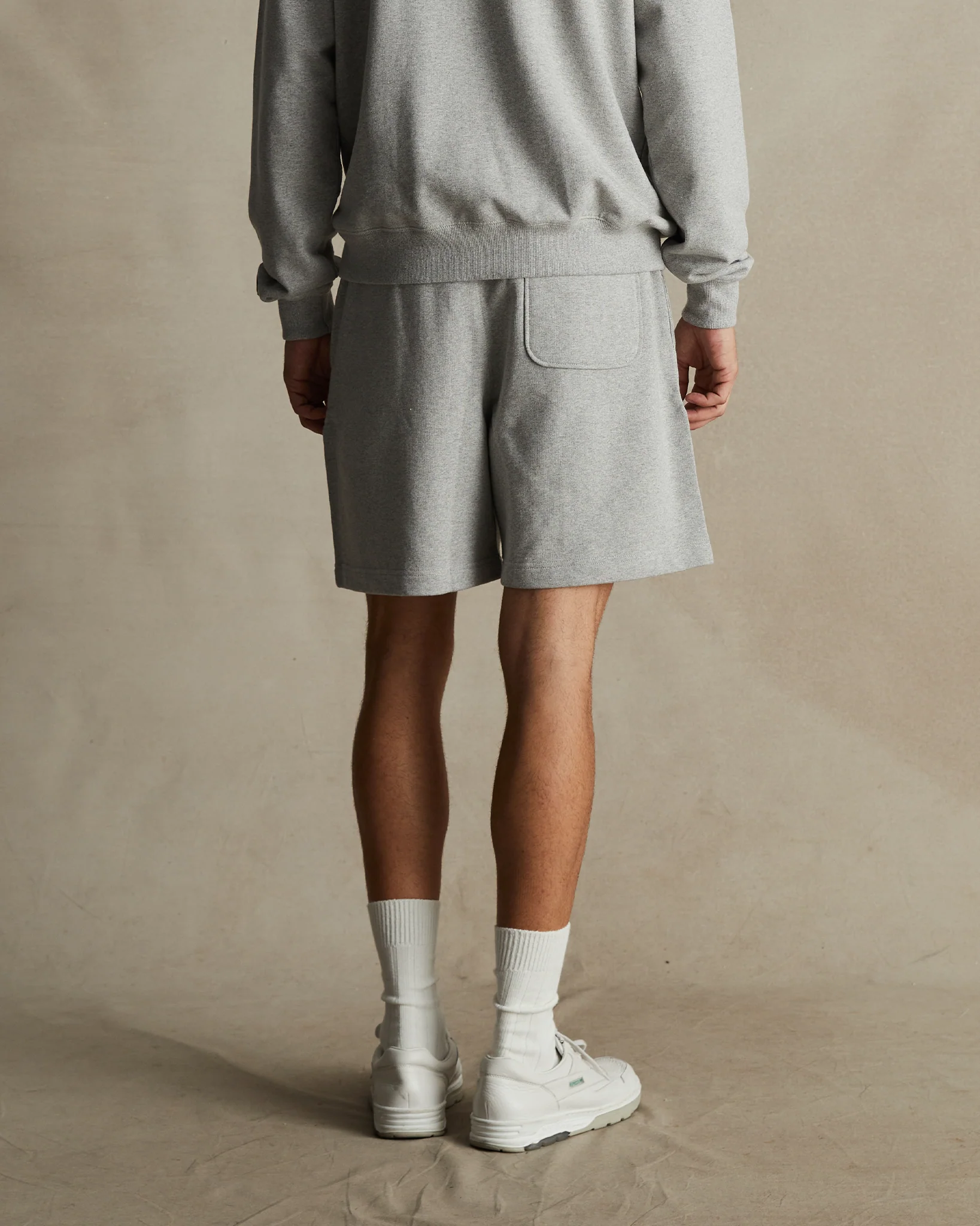 Grey Organic Cotton Track Shorts - Image 3