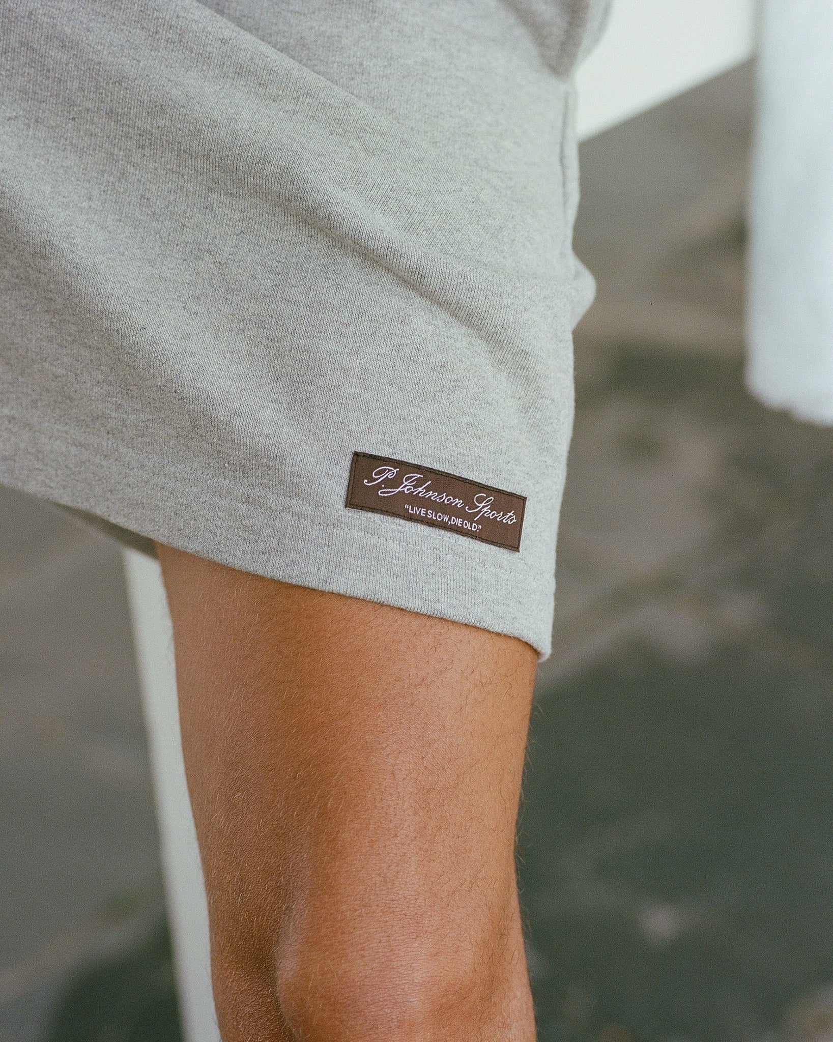 Grey Organic Cotton Track Shorts - Image 4