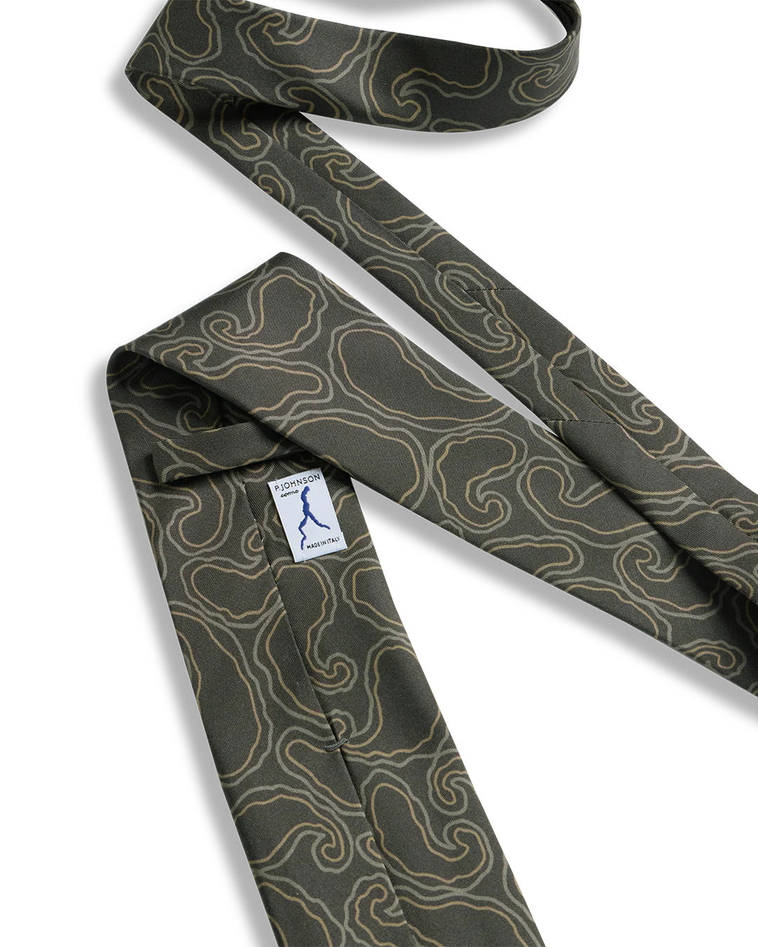 Hand Drawn Paisley Tie - Grey - Image 3