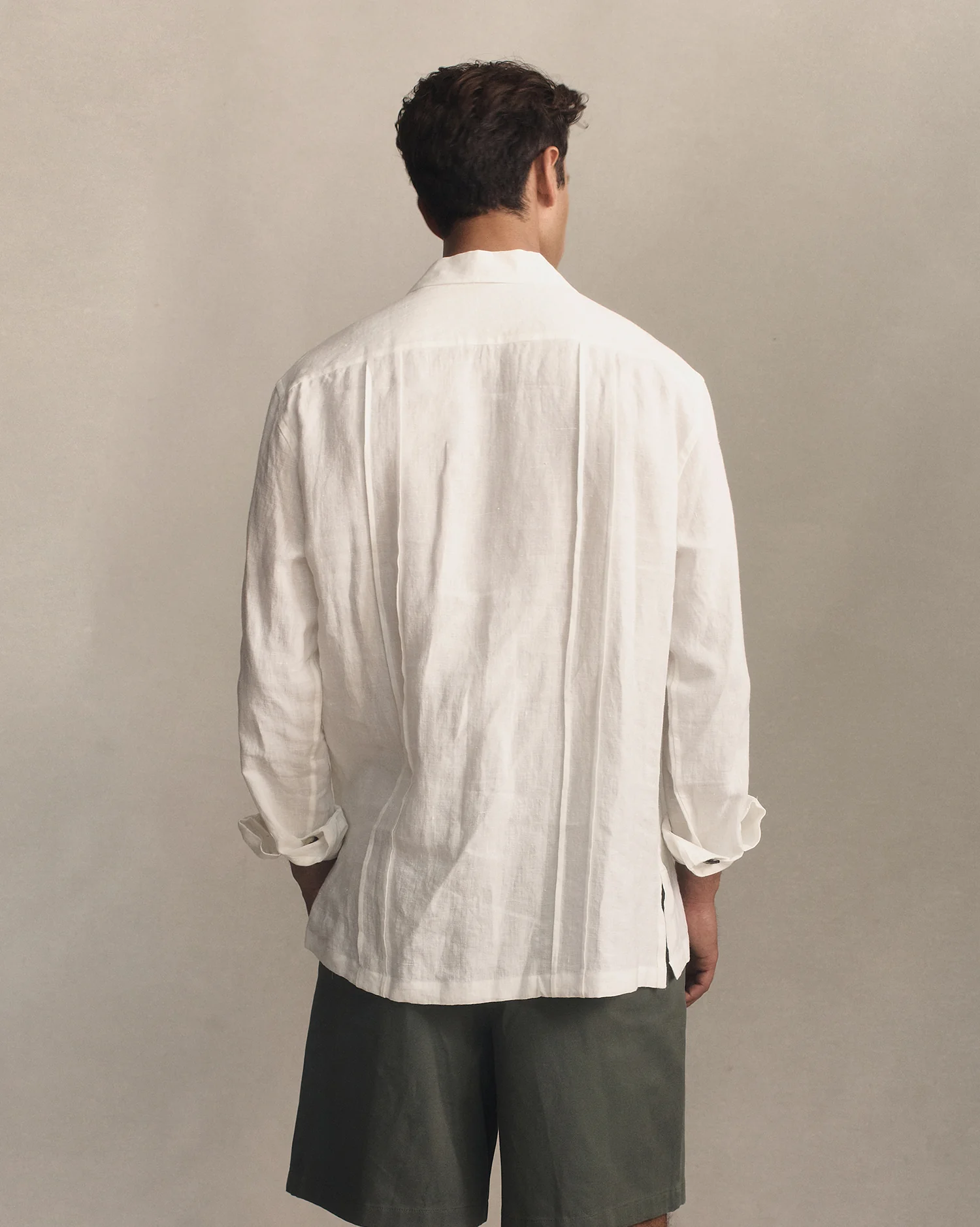 Havana Shirt - White Linen Canvas - Image 4