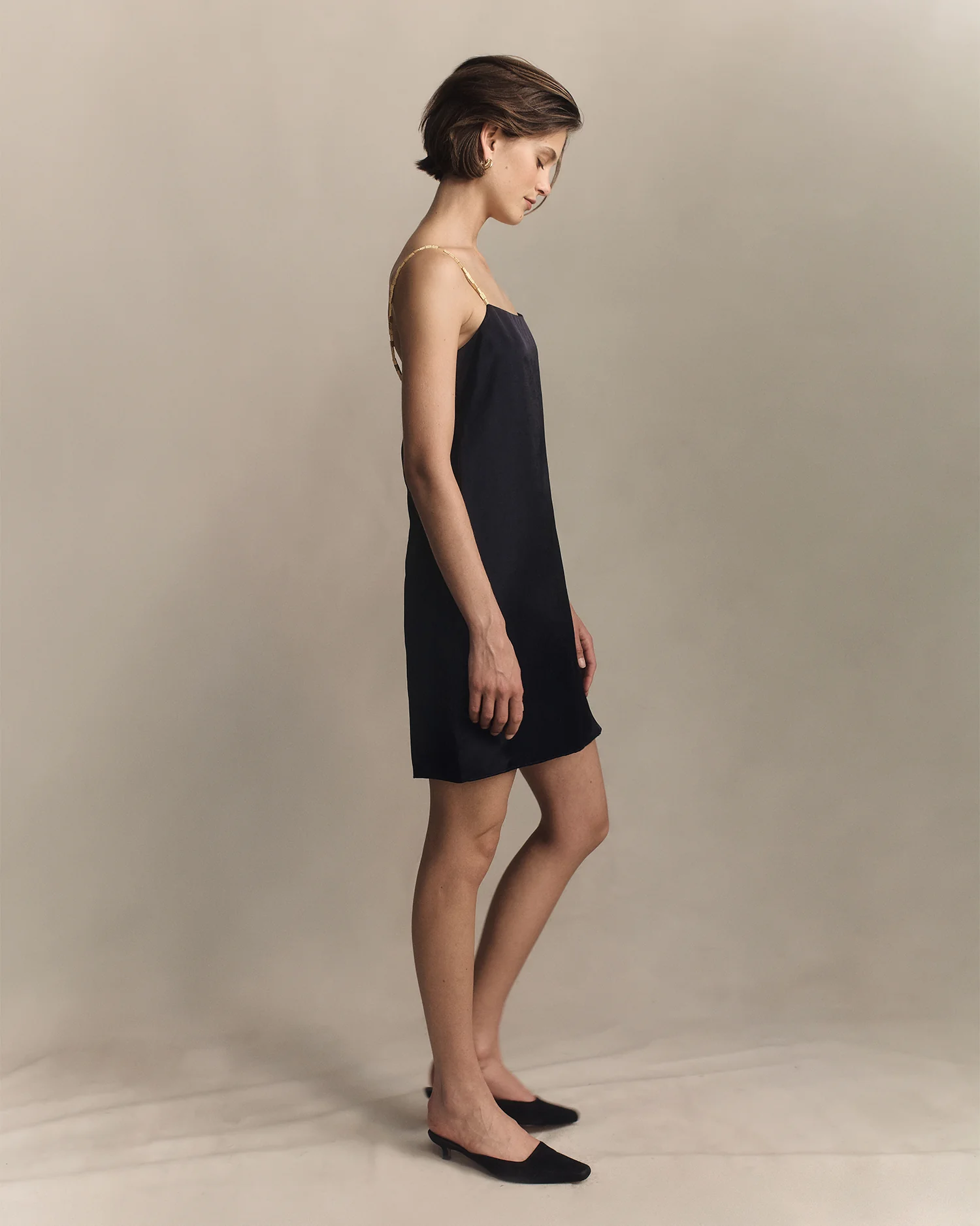 Helena Beaded Mini Dress - Navy - Image 4