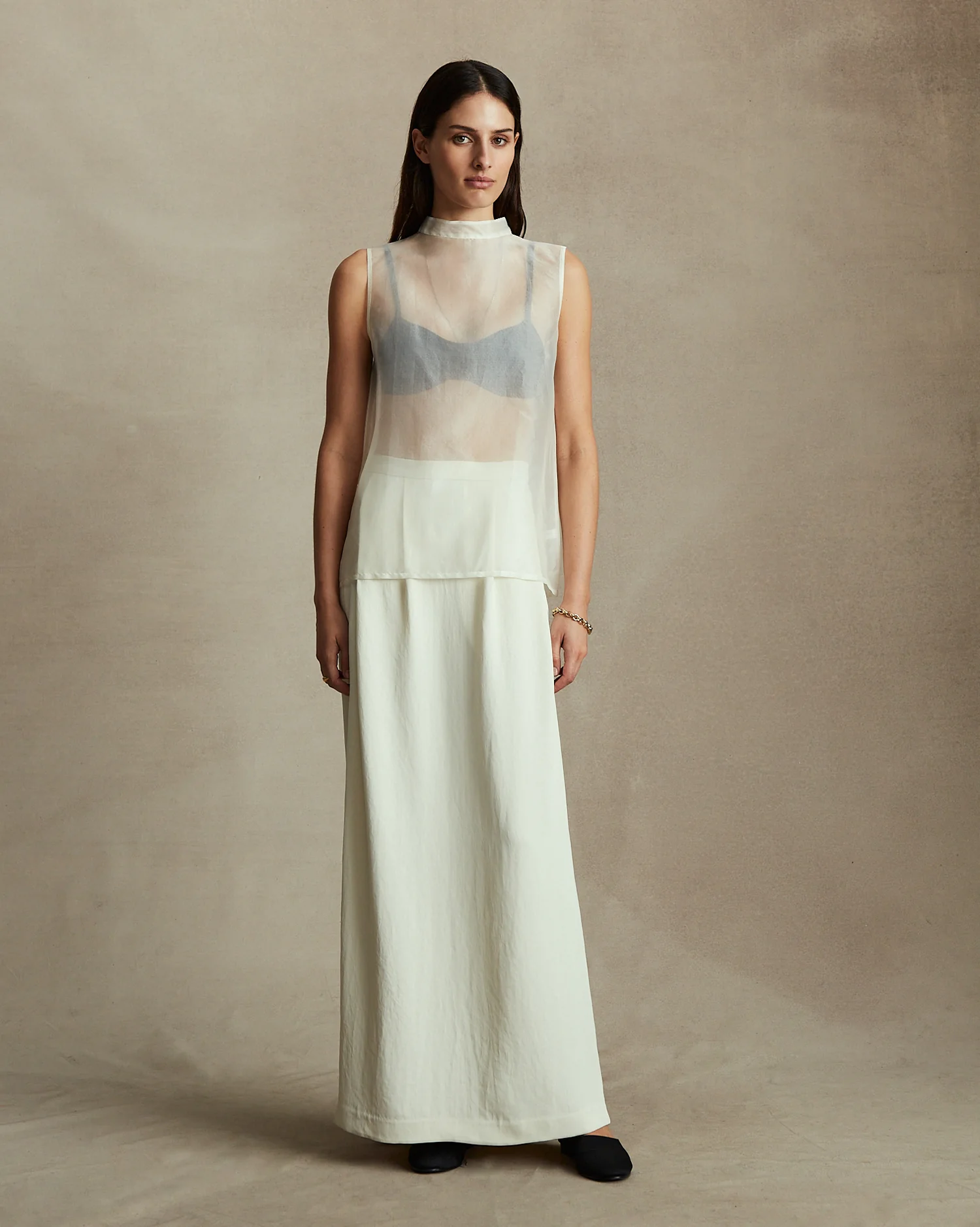 Helena Straight Skirt - Cream - Image 3