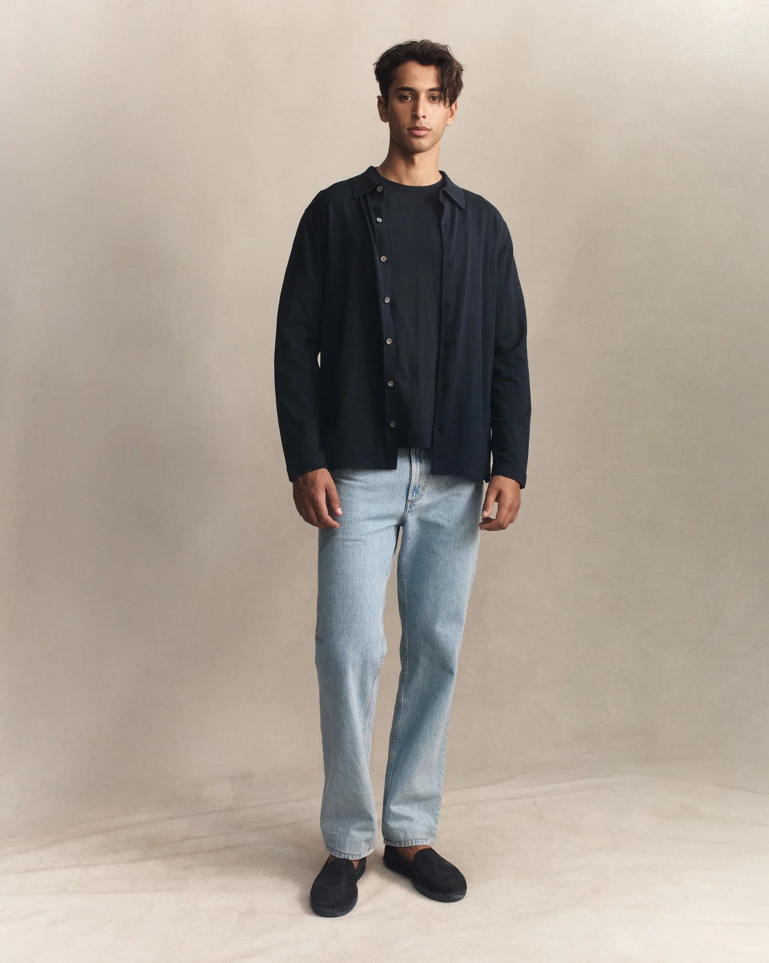 Ice Cotton Shirt  - Navy - Image 5