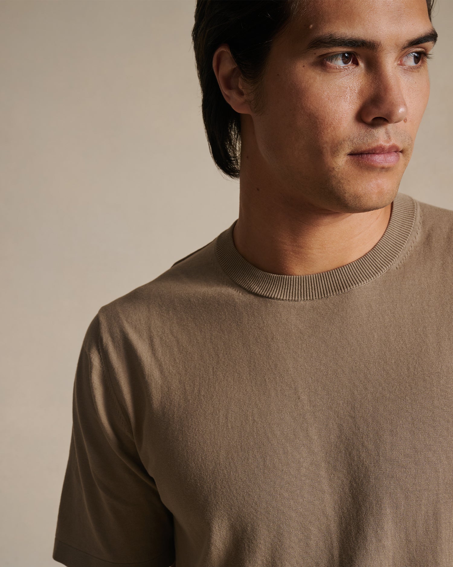 Ice Cotton Tee - Taupe - Image 4