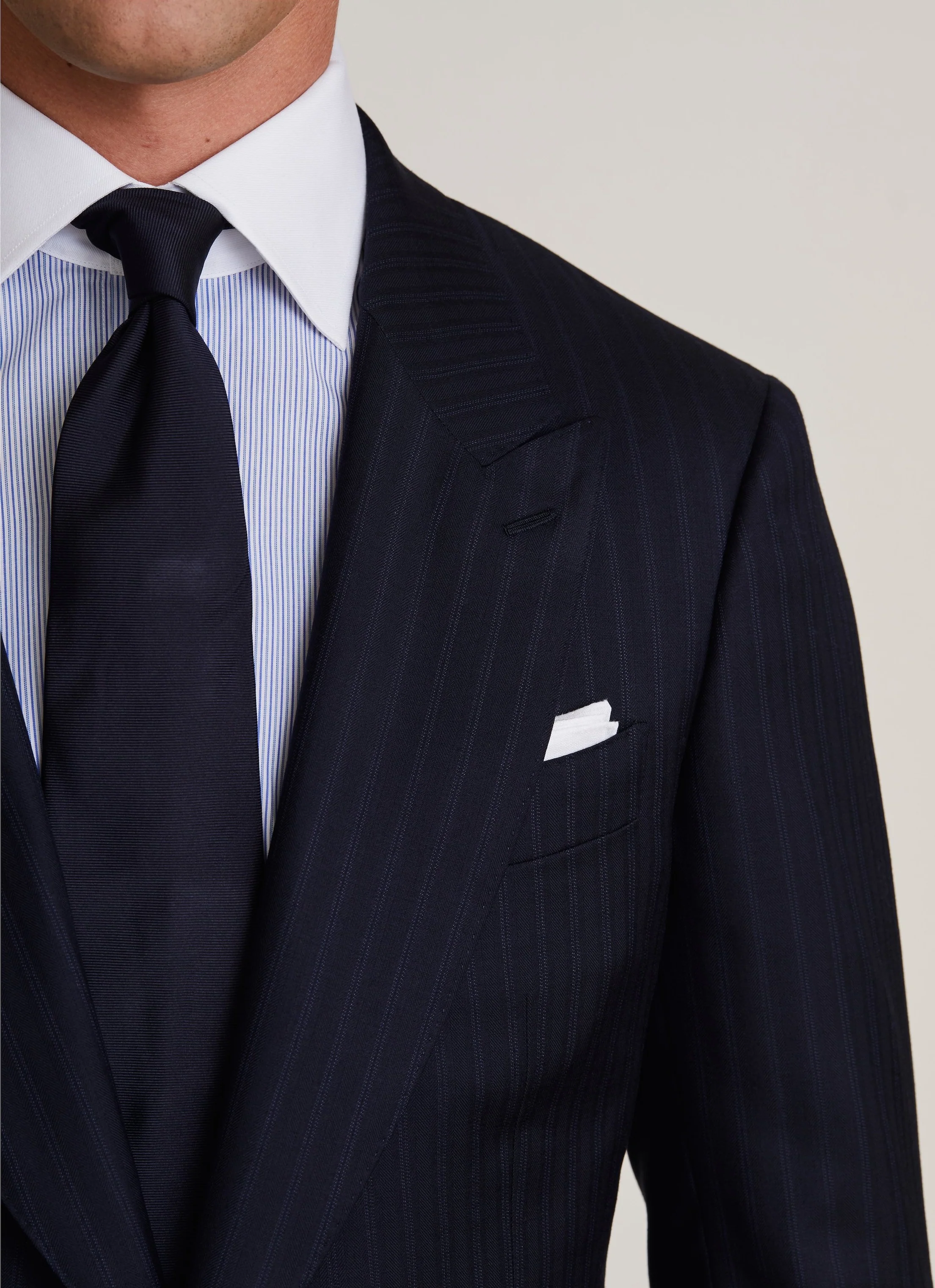 Navy Silk Tie - Image 4