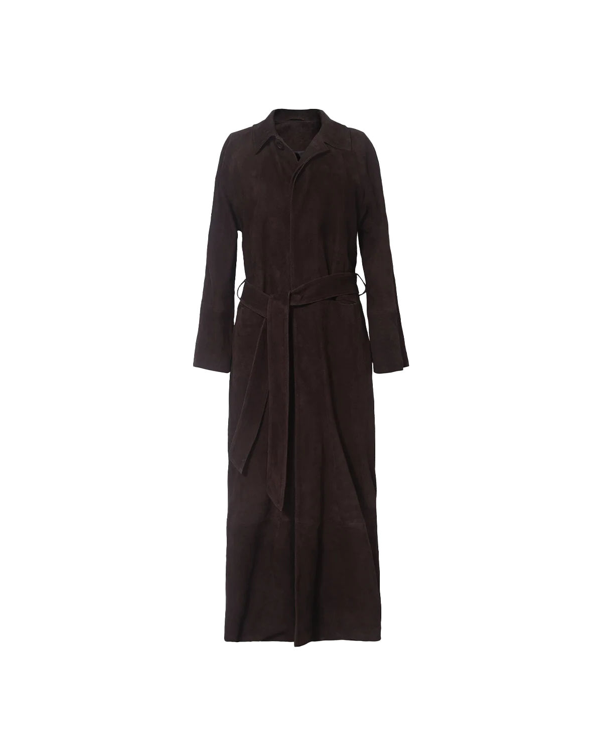 Isabella Suede Trench Coat - Bitter Chocolate - Image 5